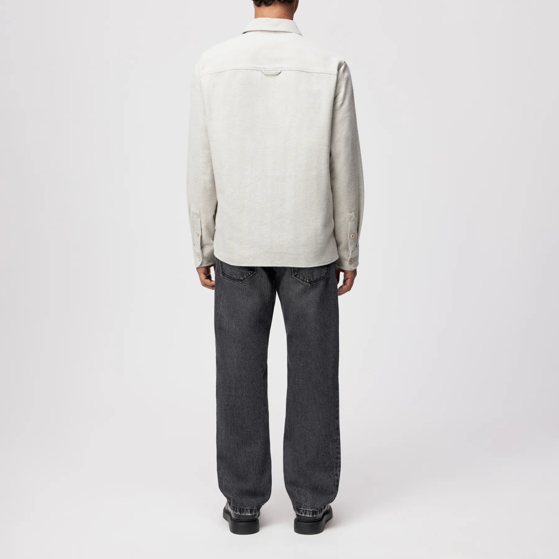 DRYKORN 138392 GUNRAY 10  OVERSHIRT FISCHGRÄTMUSTER GRAU 6205