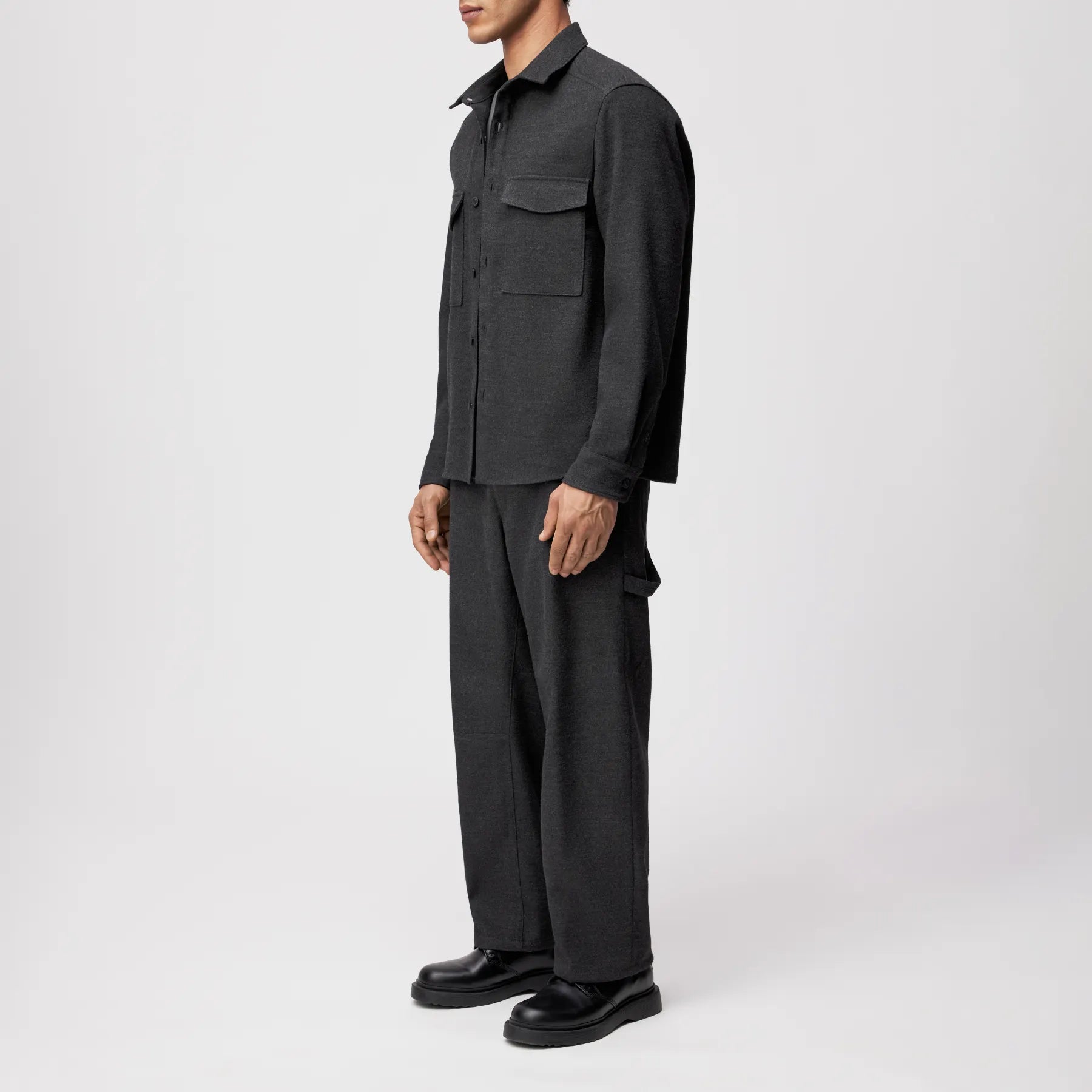 DRYKORN 120211 GUNRAY 10 OVERSHIRT FLANEL GRAU 6100