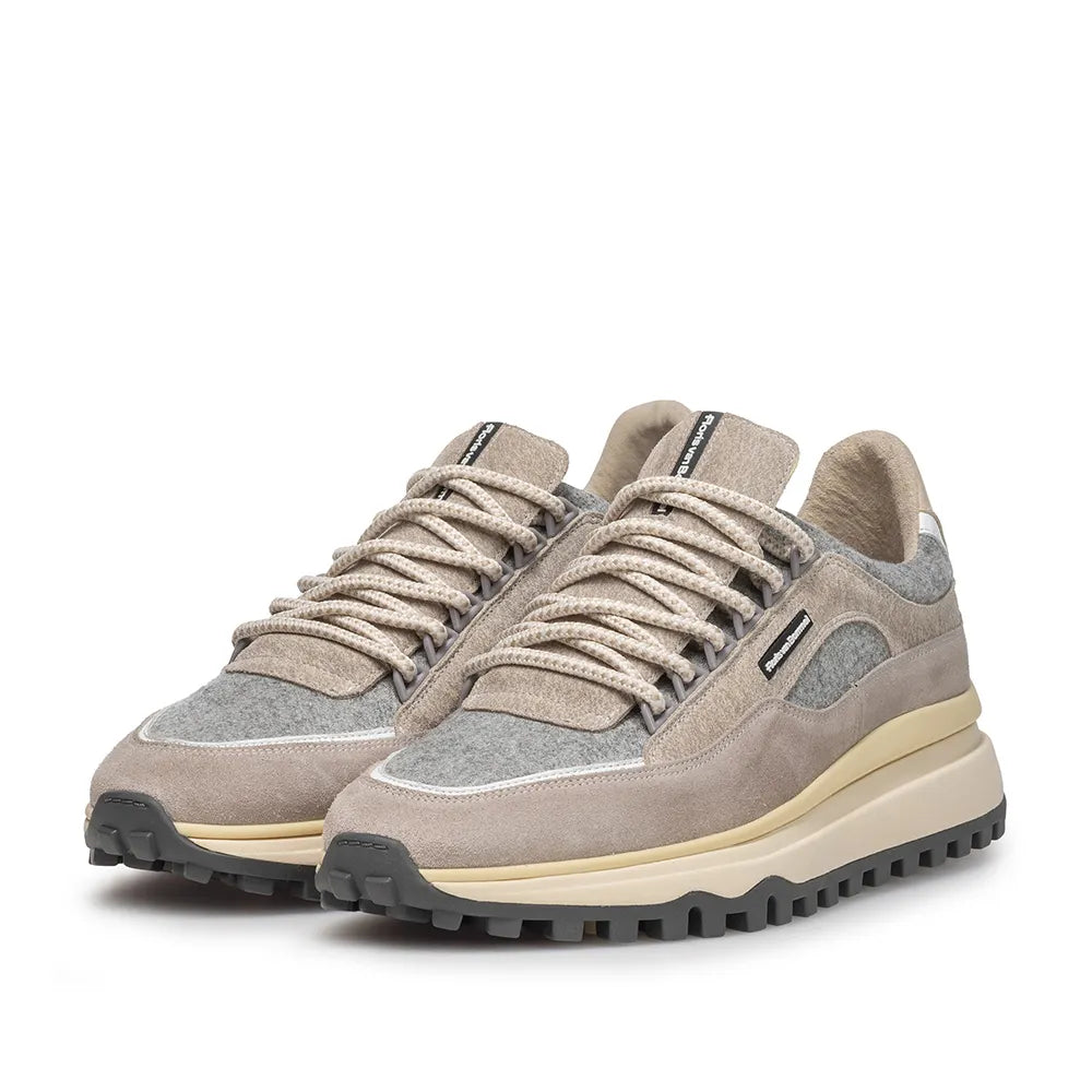 VAN BOMMEL SFM-10248-22-01 Sneaker De Gripper 03.02 DarkGrey Suede lightbrown