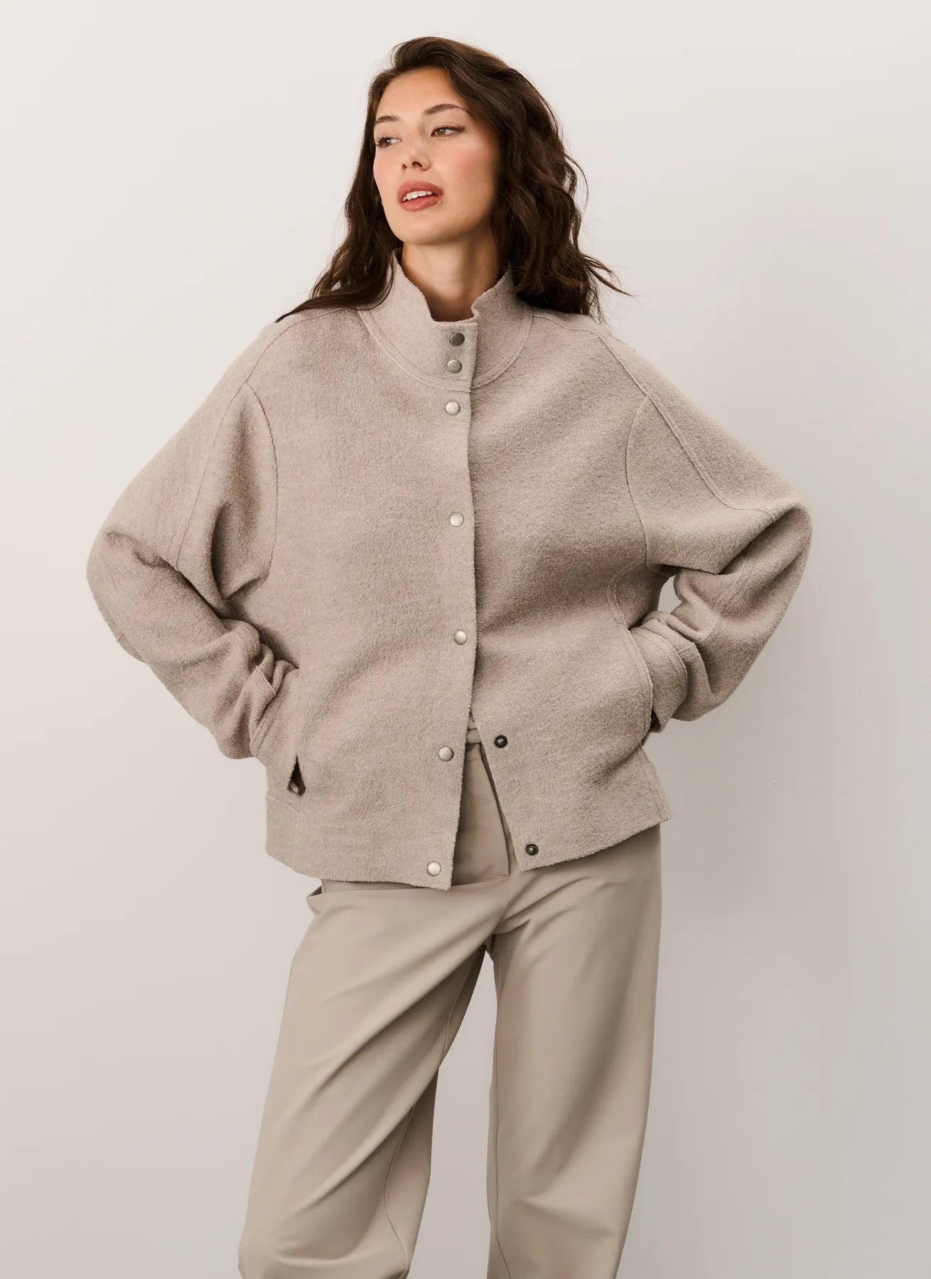 JAPAN TKY  KYOKO WOLL JACKE SAND MELANGE 5097