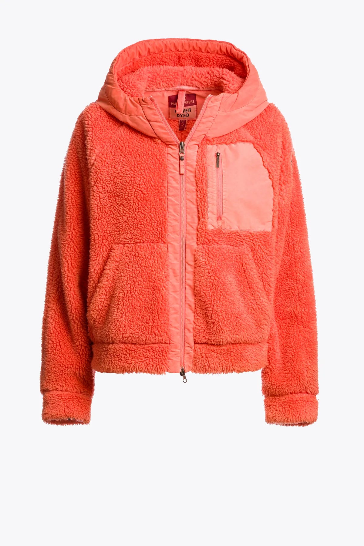 PARAJUMPERS PY31 CREAMY  FLEECE TEDDY ZIP JACKE GRENADINE