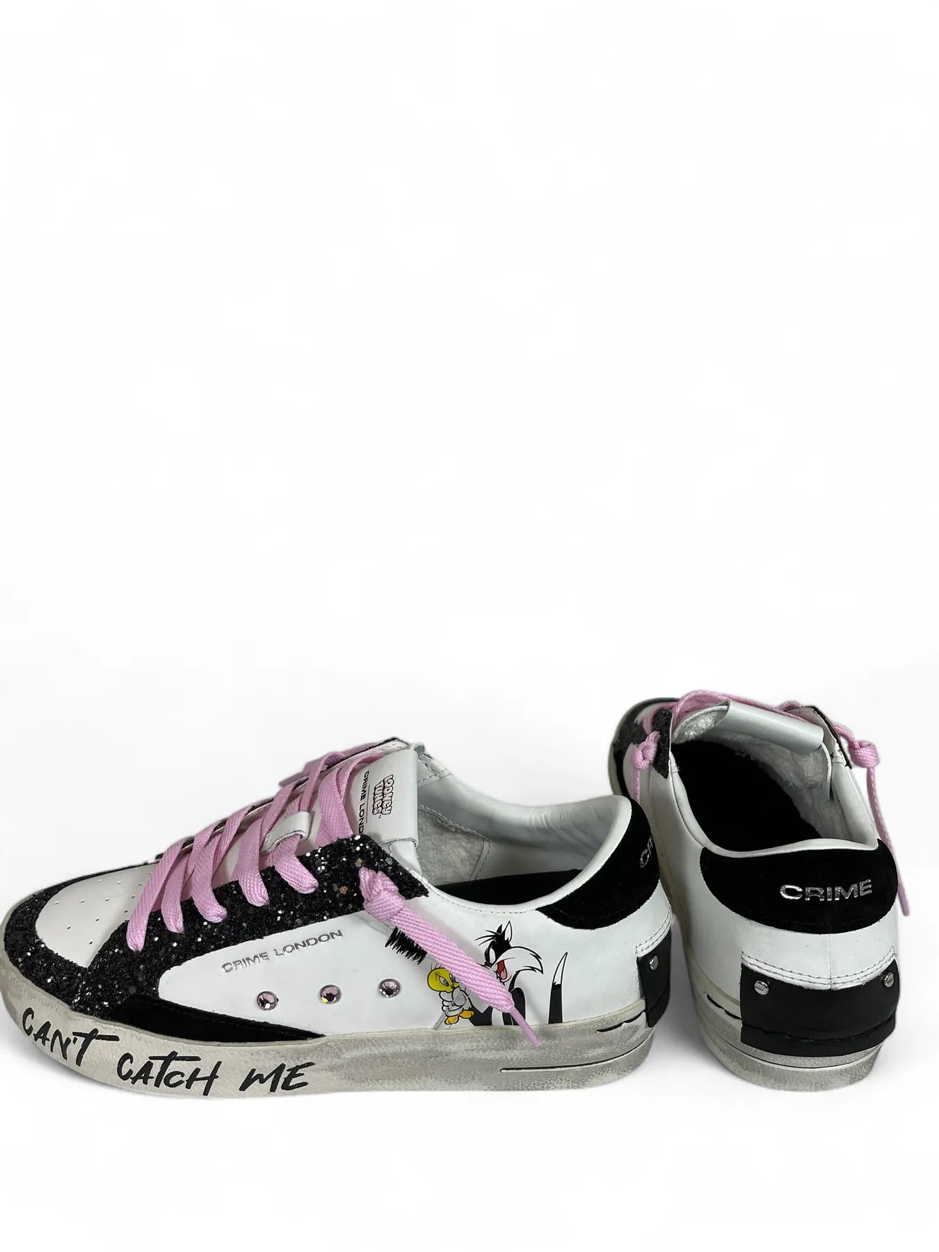 CRIME LONDON 88104AA8 Leder  Sneaker Comic Weiß