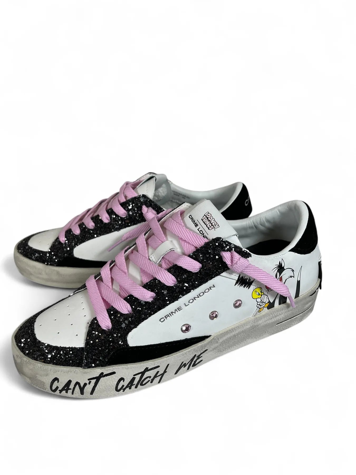 CRIME LONDON 88104AA8 Leder  Sneaker Comic Weiß