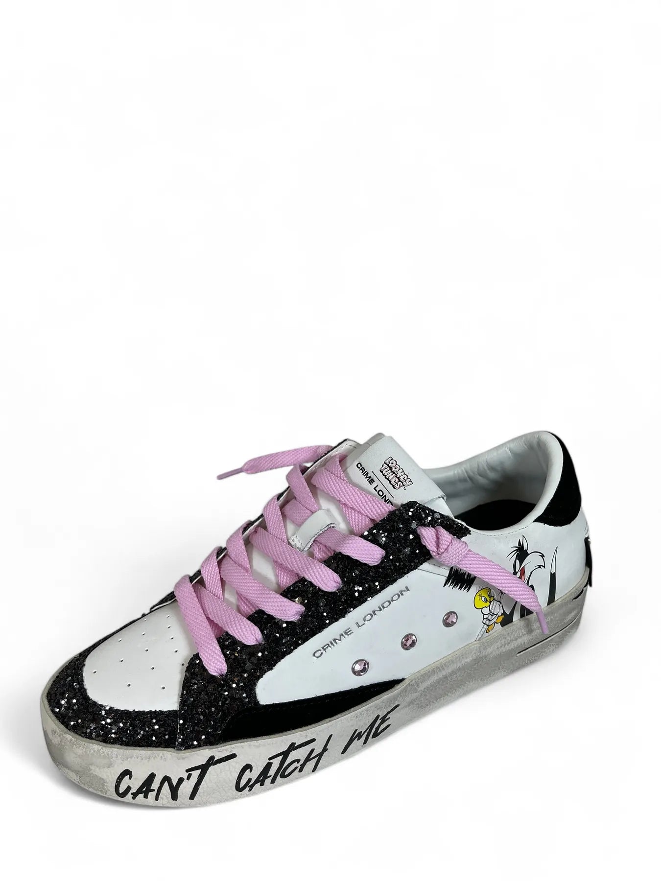 CRIME LONDON 88104AA8 Leder  Sneaker Comic Weiß