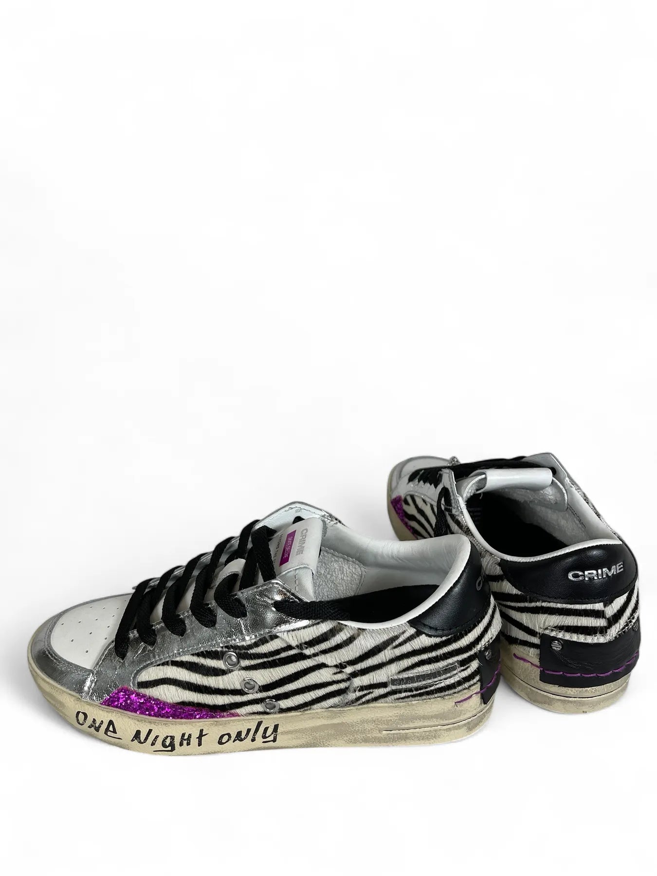 CRIME LONDON 88103AA8  Sneaker Ponyfell Zebra