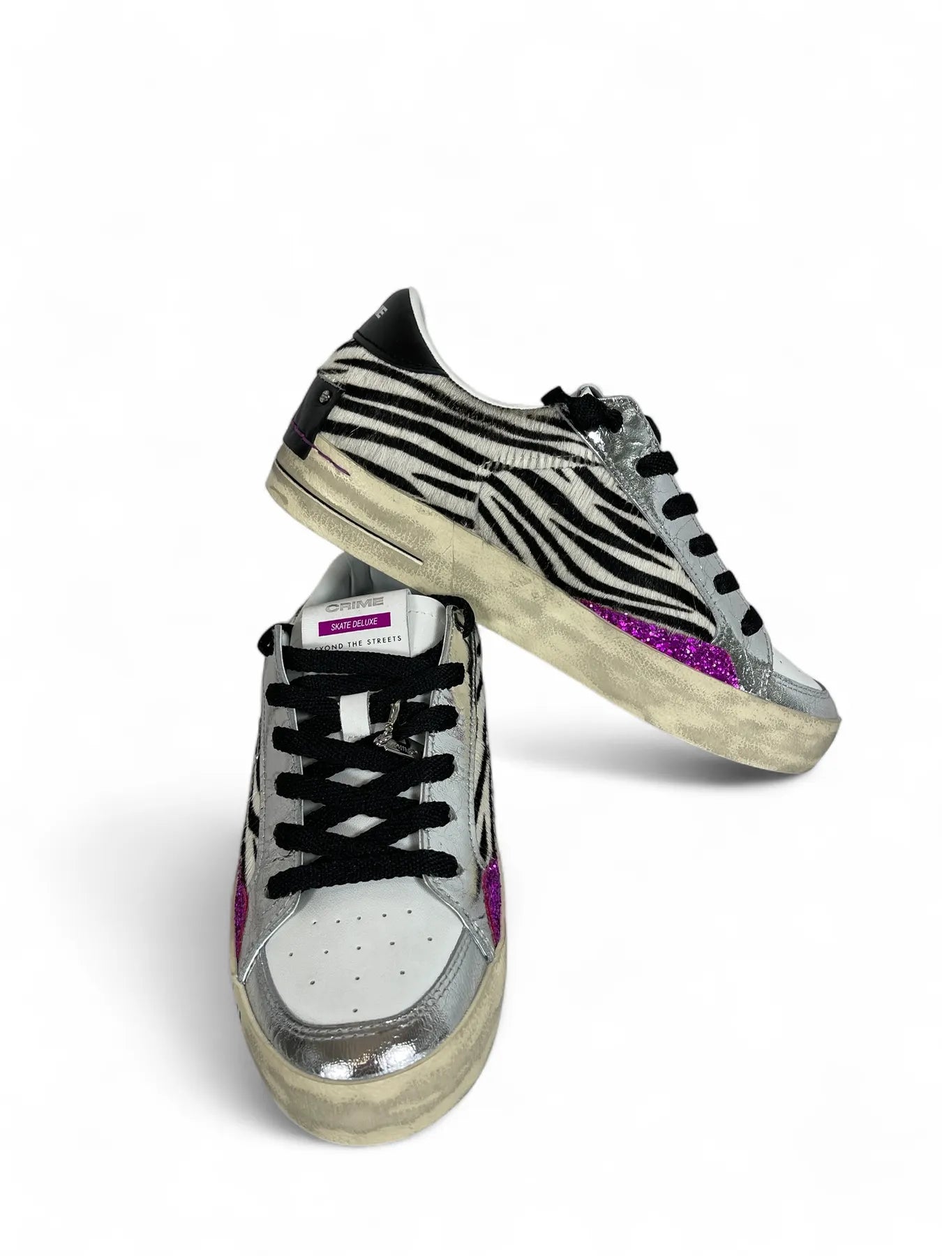 CRIME LONDON 88103AA8  Sneaker Ponyfell Zebra