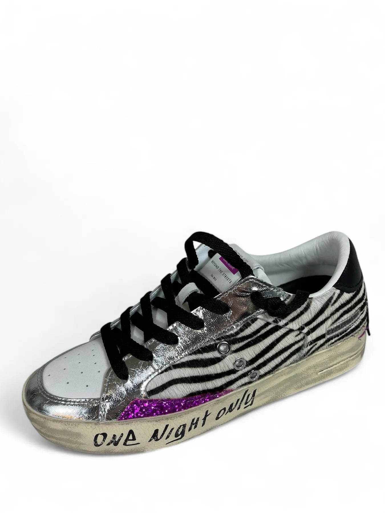 CRIME LONDON 88103AA8  Sneaker Ponyfell Zebra