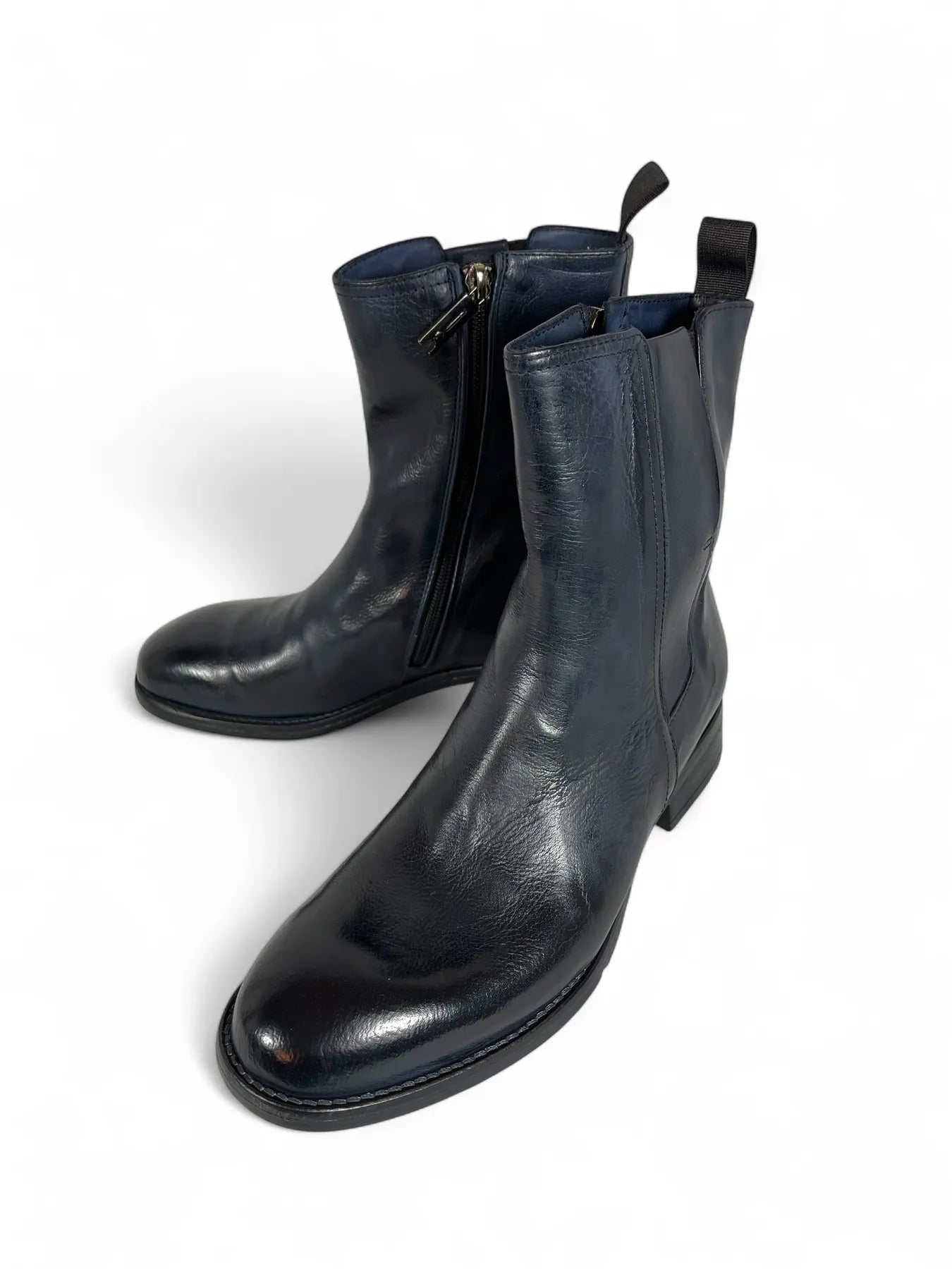 LEMARGO EA19A RANCH Damen Leder Stiefelette Blau.