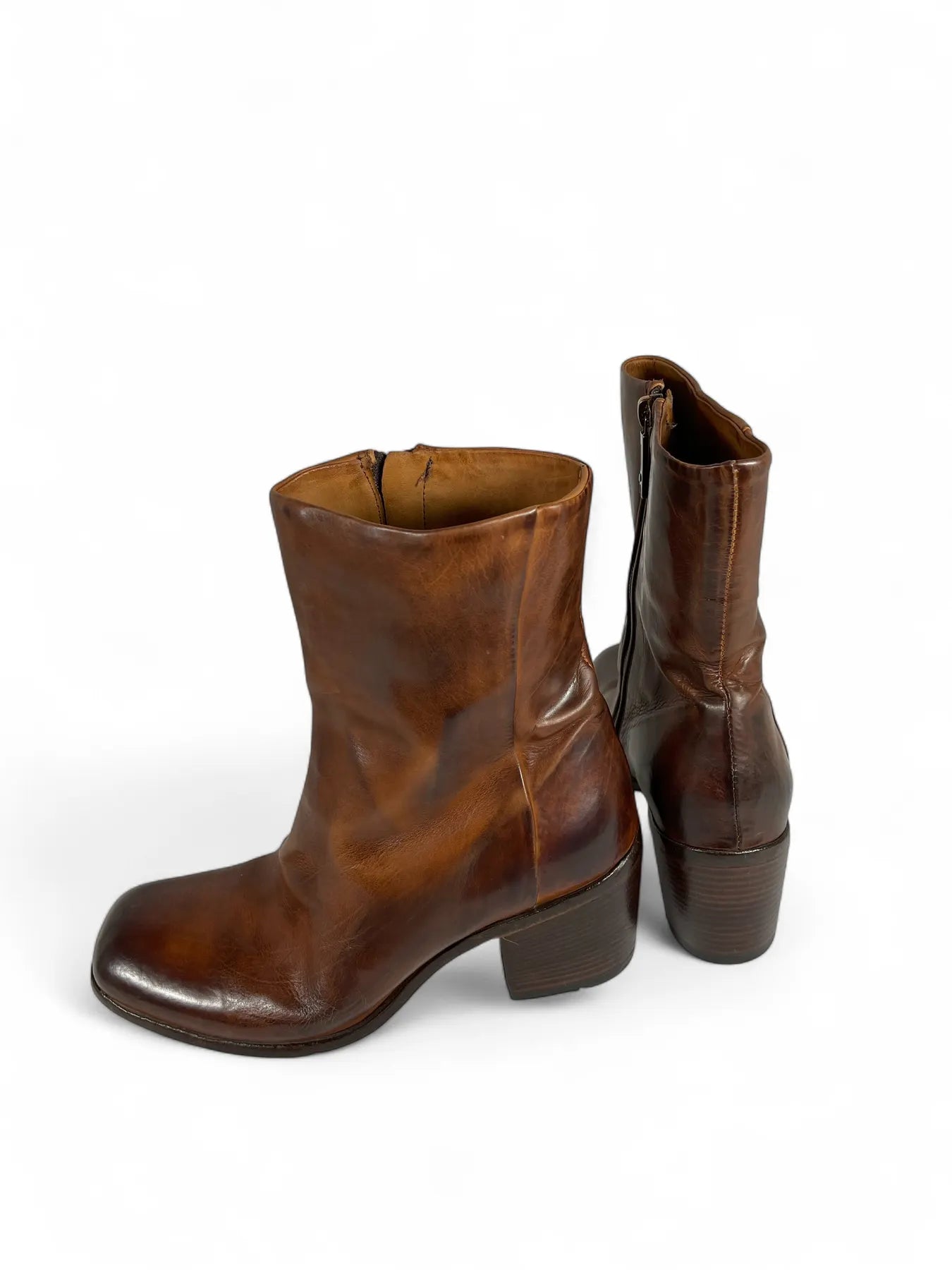 LEMARGO IO02A SERRANO Damen Leder Stiefelette Cognac.
