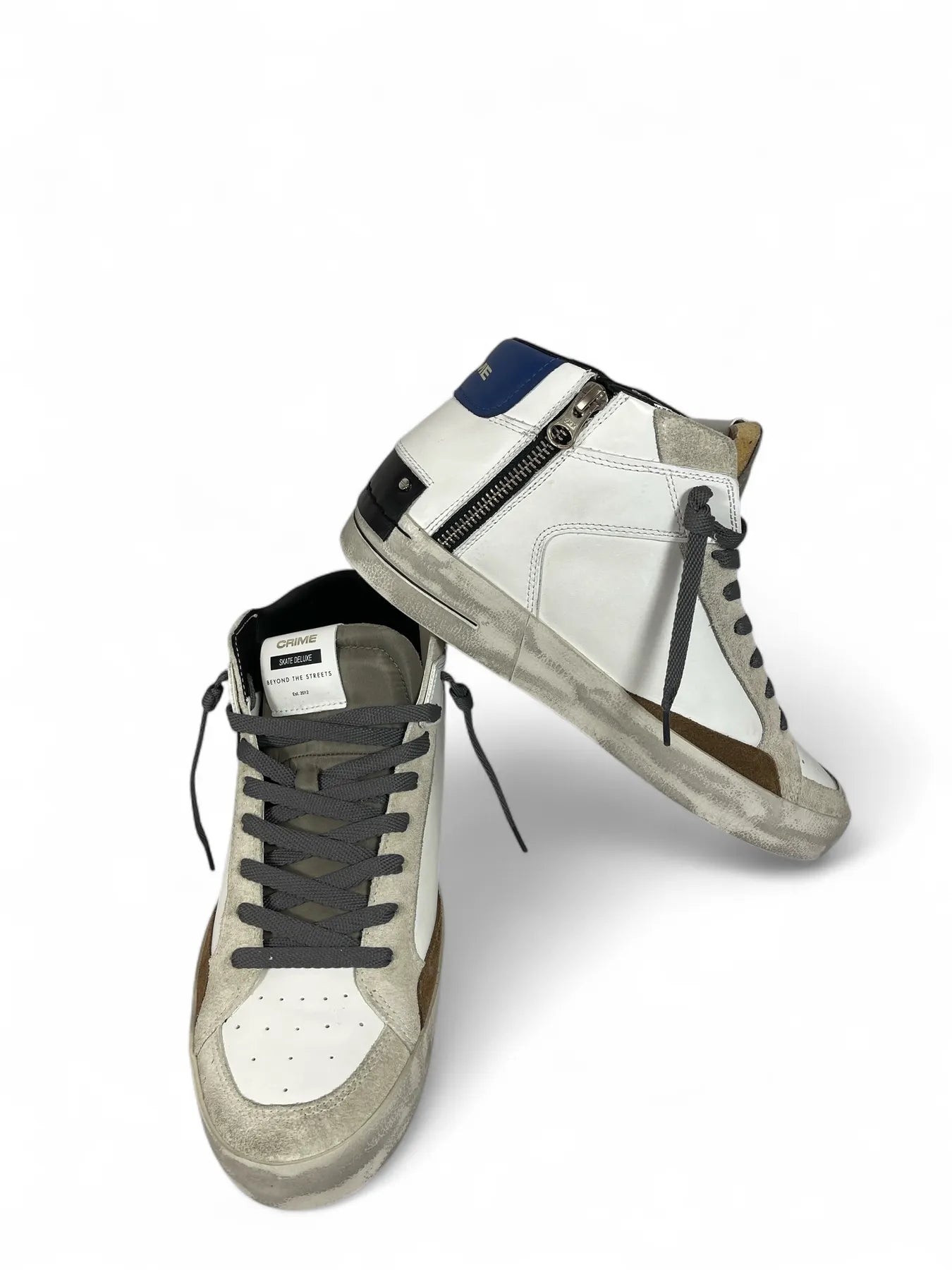 CRIME LONDON 11151AA8  High Top Sneaker SK8 Deluxe Mid Weiß