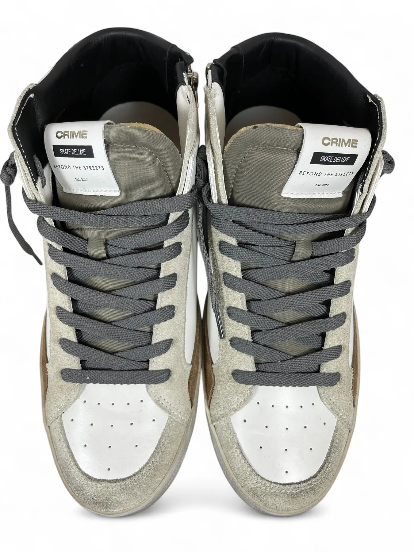CRIME LONDON 11151AA8  High Top Sneaker SK8 Deluxe Mid Weiß