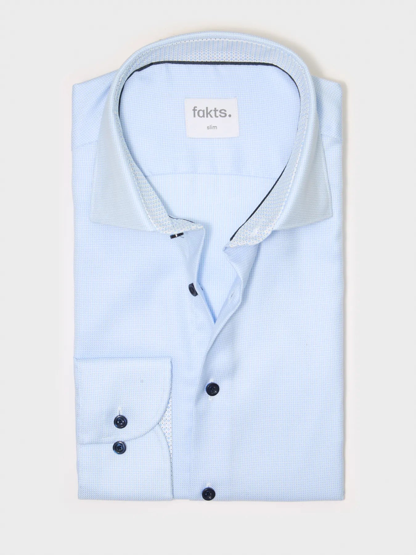 fakts 
                
                                            9047 Shirt Slim Fit Busy 
                
                    Herren Hemd blue light faux uni