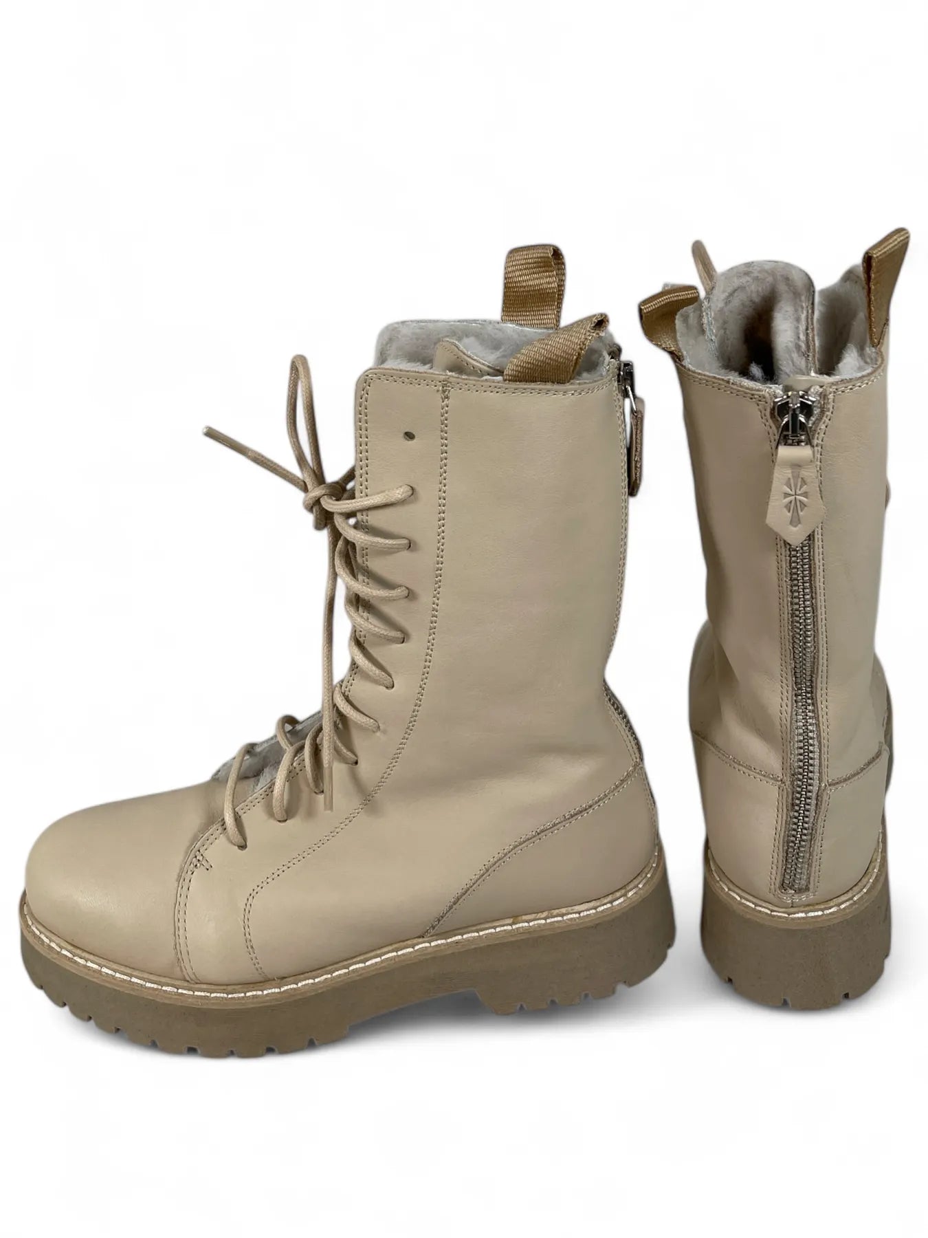 PATRIZIA BONFANTI SCORPIO MONT LAMMWOLL BOOTS ECRU.