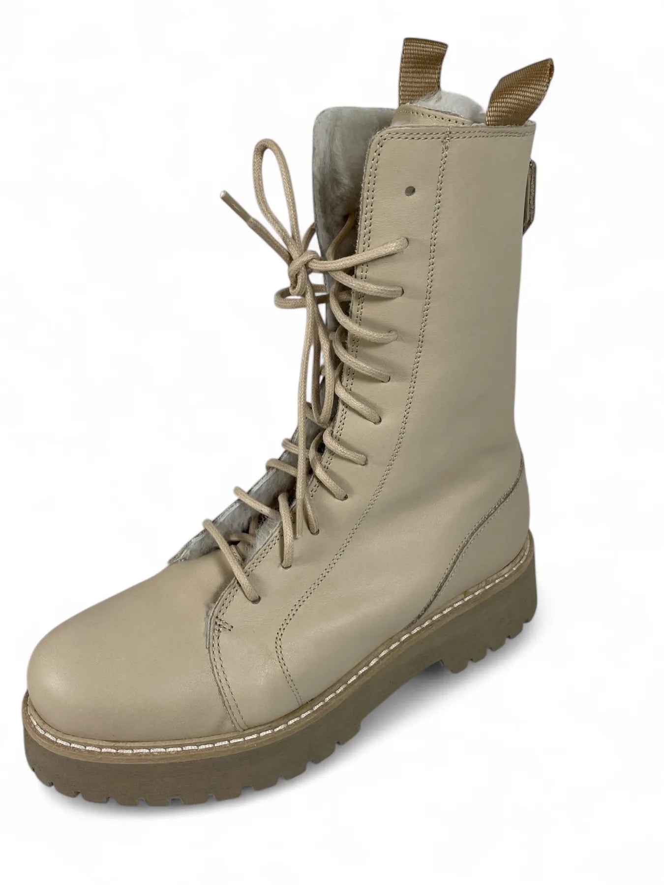 PATRIZIA BONFANTI SCORPIO MONT LAMMWOLL BOOTS ECRU.