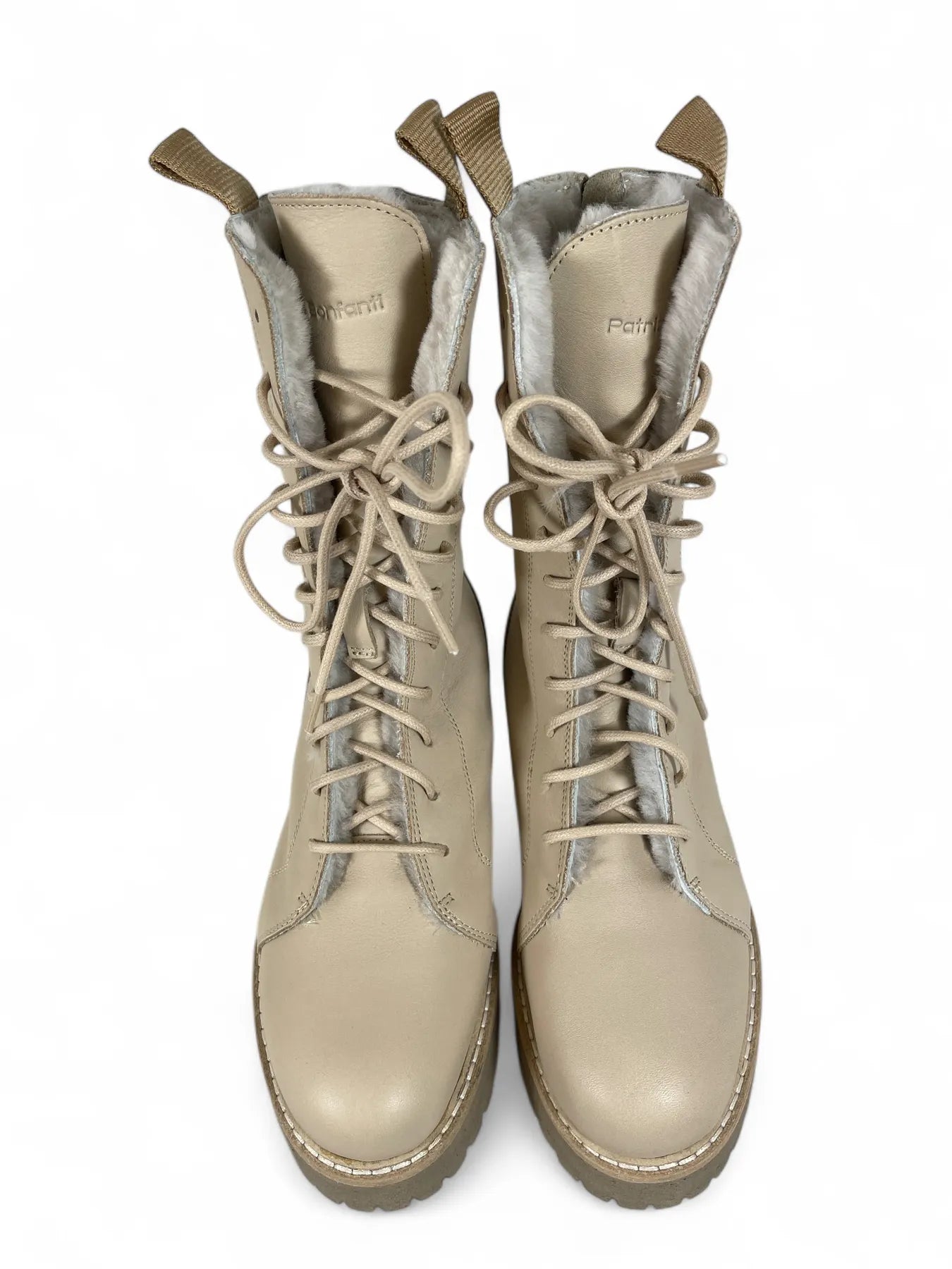 PATRIZIA BONFANTI SCORPIO MONT LAMMWOLL BOOTS ECRU.