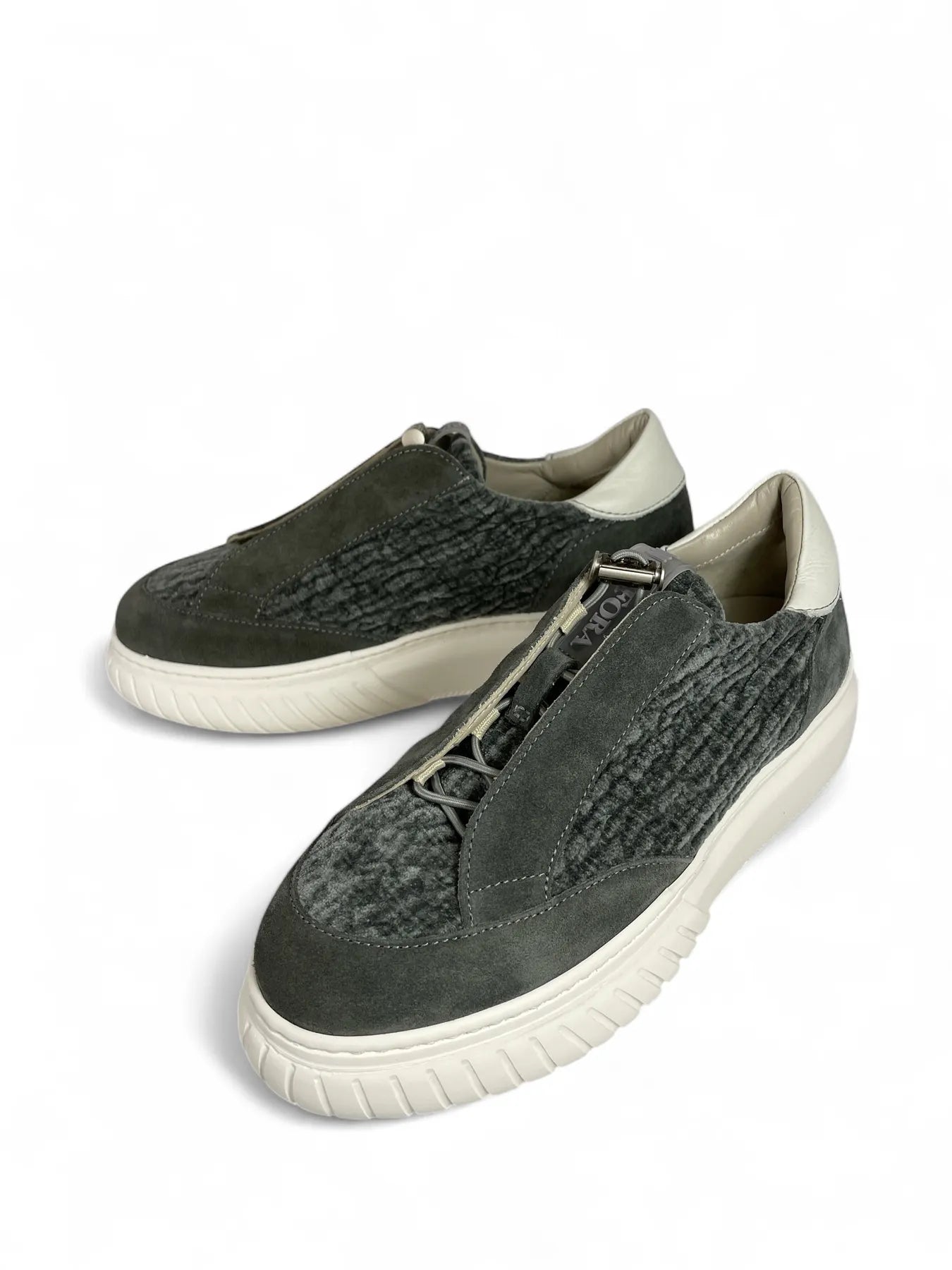 ANDIA FORA IVOR  PLATEAU SNEAKER BARK GREY.