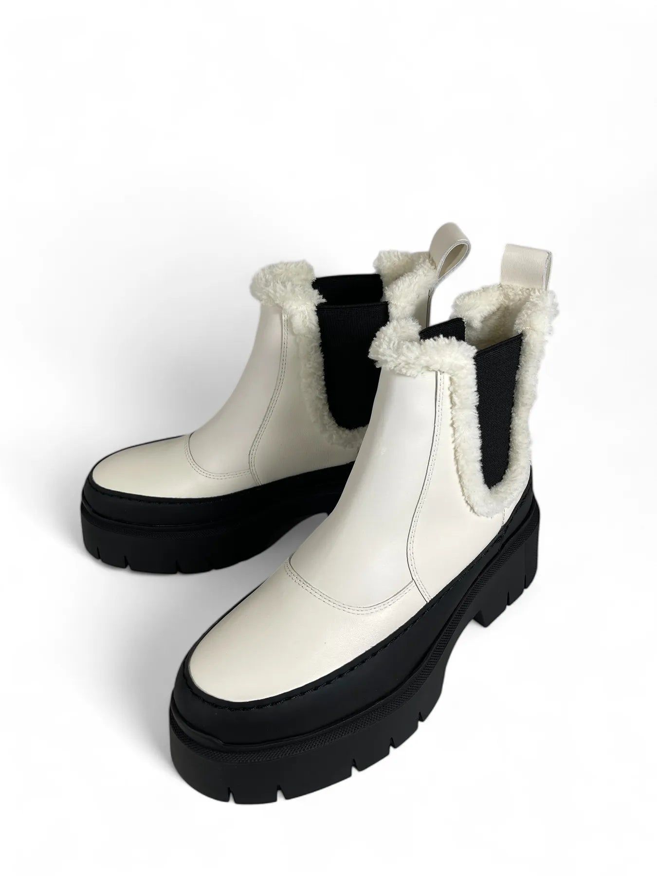 HUGO  50548203 Kris_ChBootie_FRLT PLATEAU BOOTS  WHITE