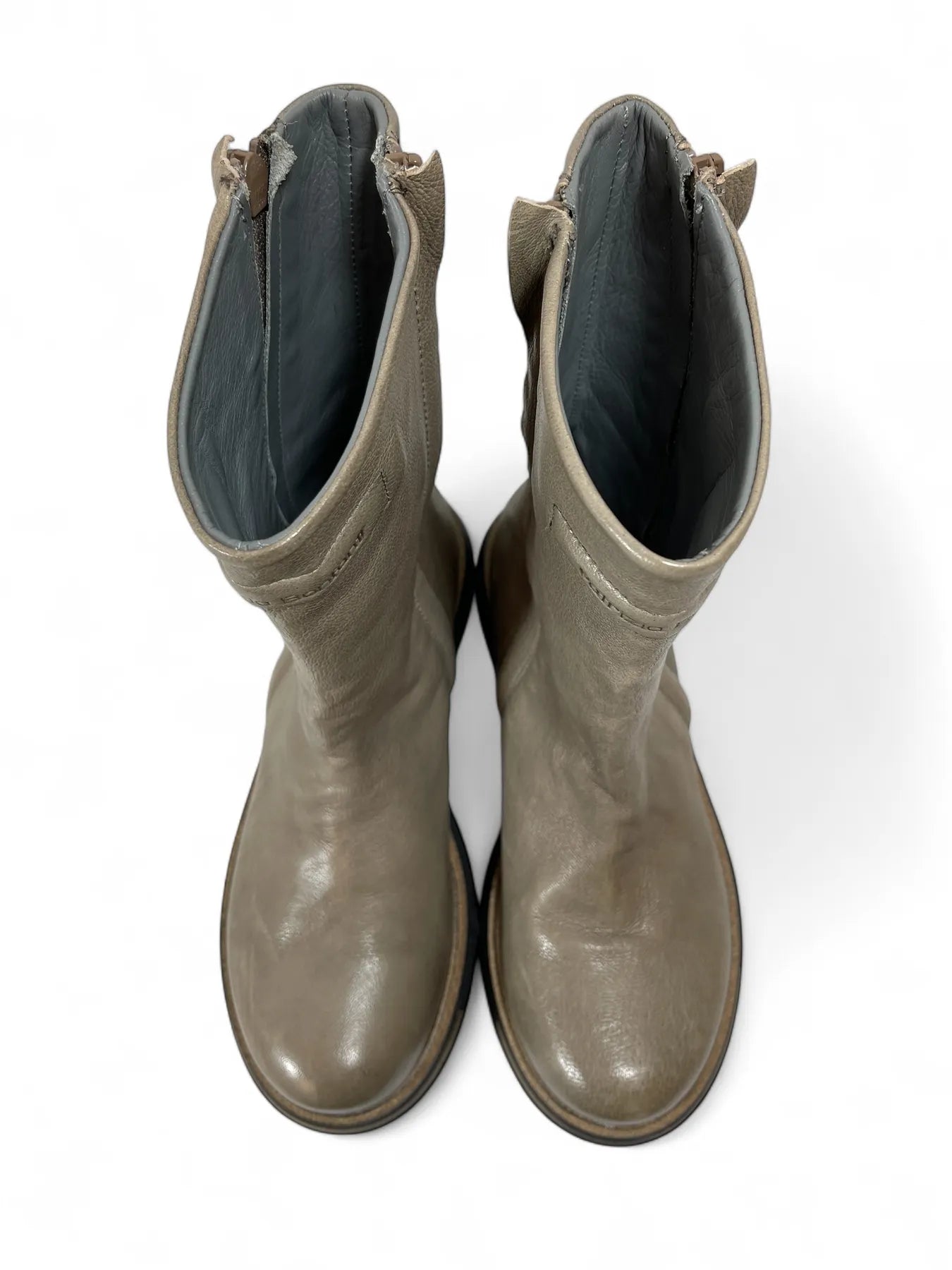 PATRIZIA BONFANTI ARIKO LEDER BOOTS KHAKI BOLD STONE.