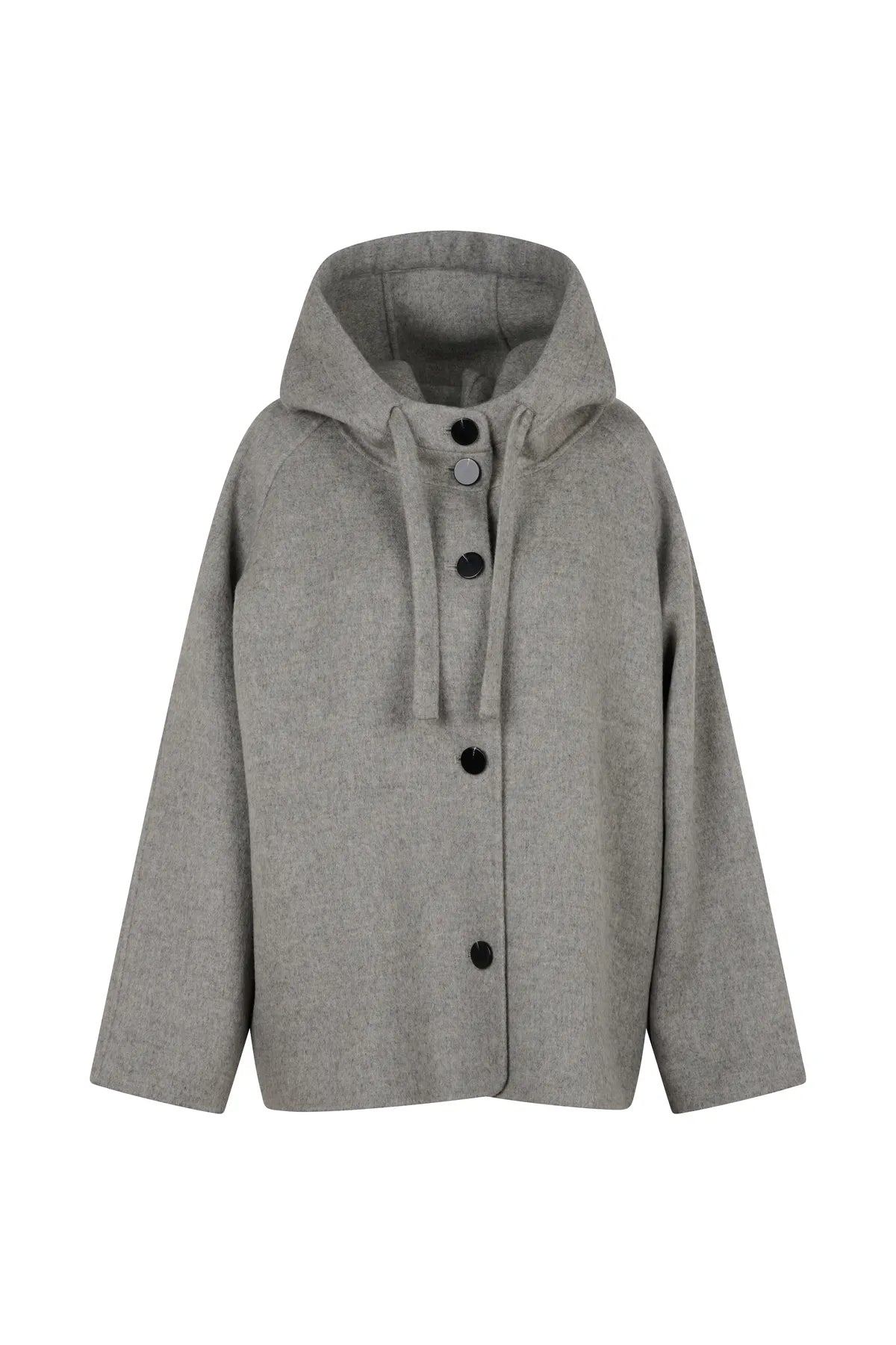 OAKWOOD 65070 AKITA WOLL JACKE MIT KAPUZE GRAU
