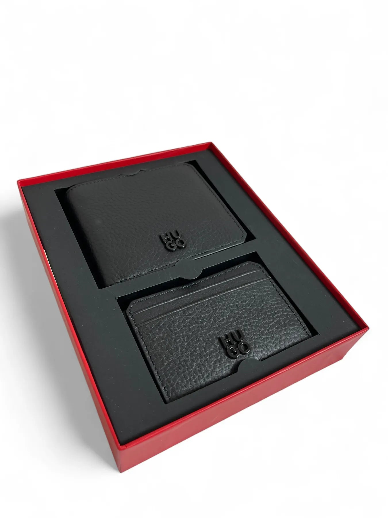 HUGO  50548752 GBHM_4cc Card Stack  Leder Geldbörse Geschenkbox Black