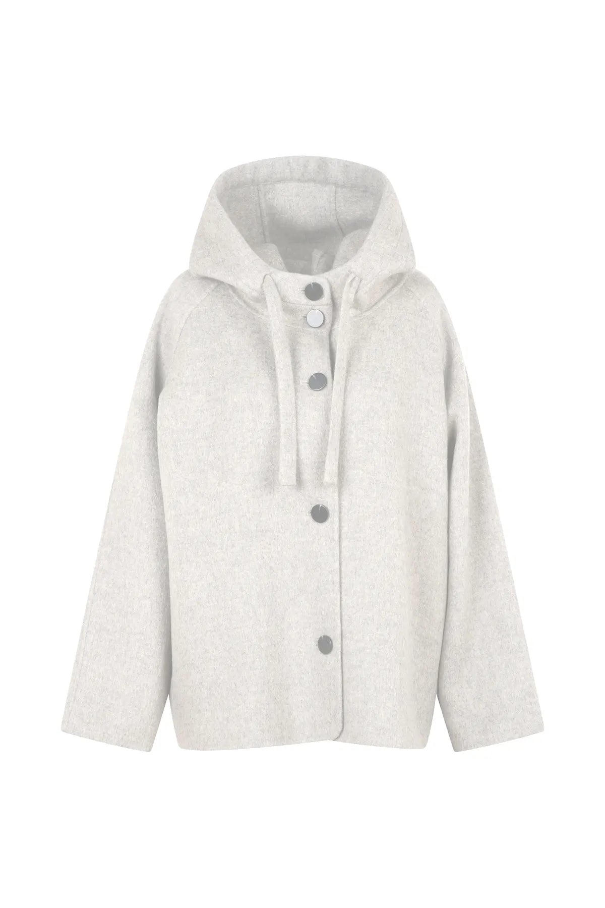 OAKWOOD 65070 AKITA WOLL JACKE MIT KAPUZE GRAU