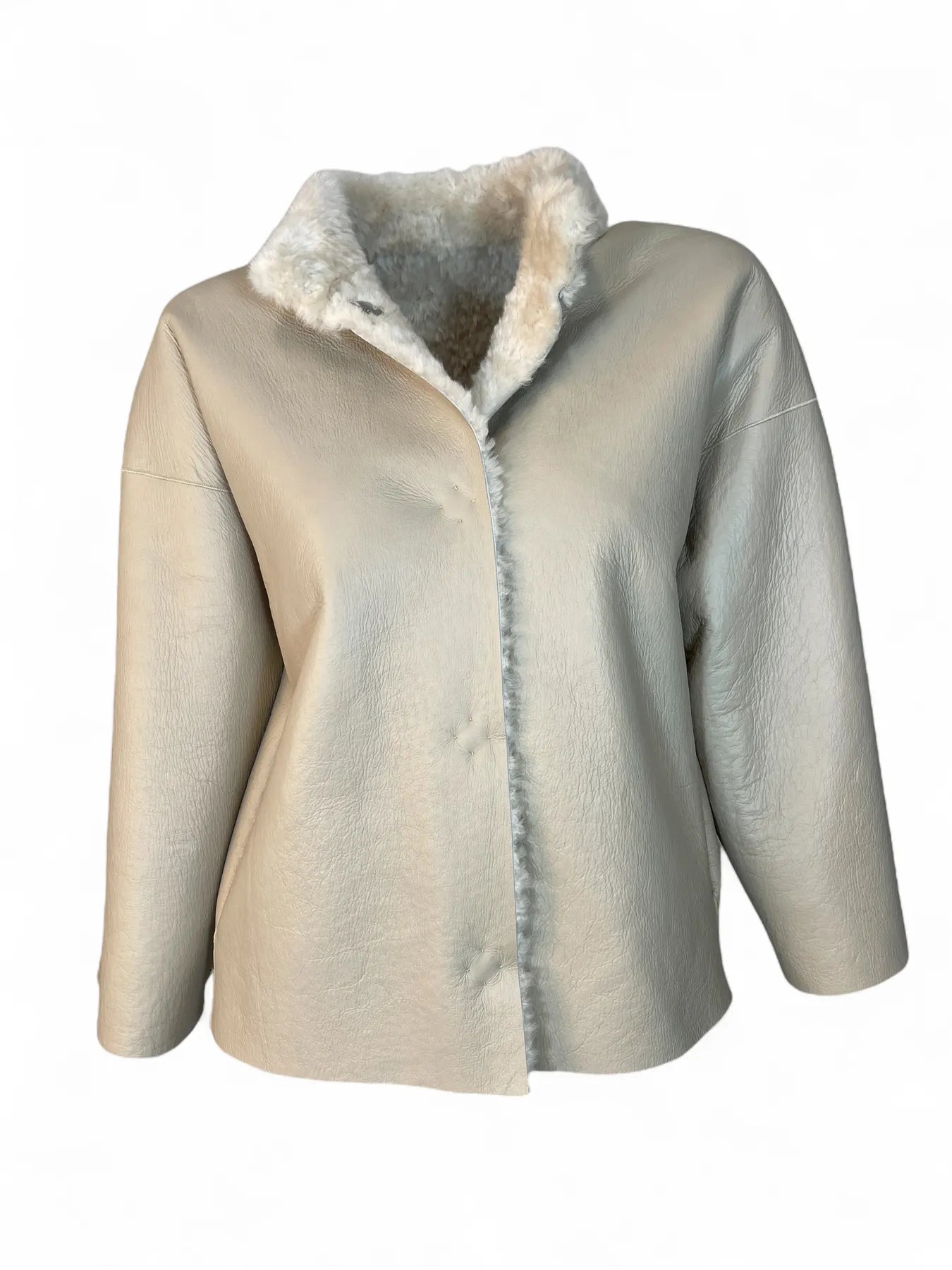 CPL 0H999  SCHIRLING IPHIGENIA LUXUS LAMMFELL WENDE JACKE IVORY