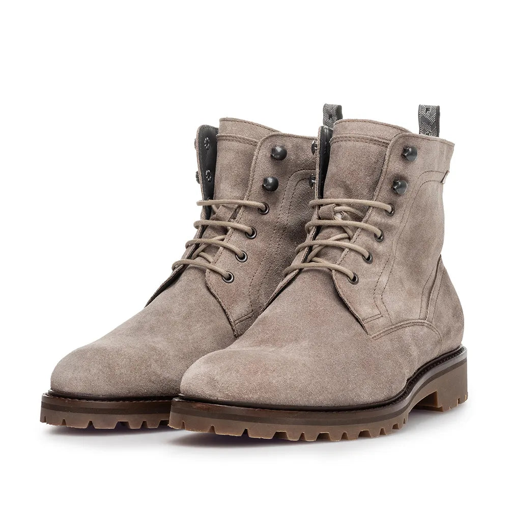 VAN BOMMEL SFM-80033-22-01 Lammfell Stiefel Boots Braun