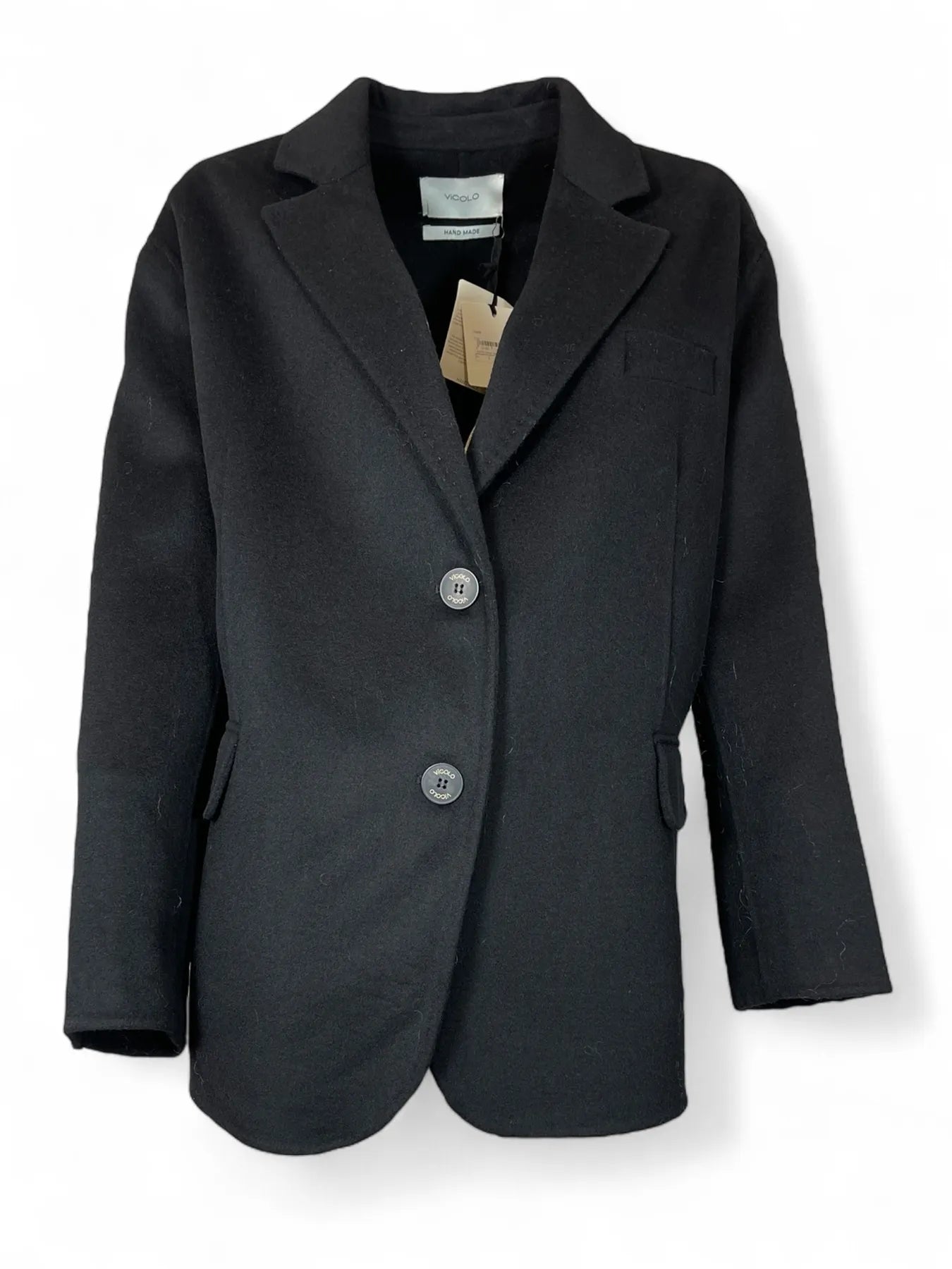 VICOLO TF0005 WOLLMANTEL KURZ  SCHWARZ