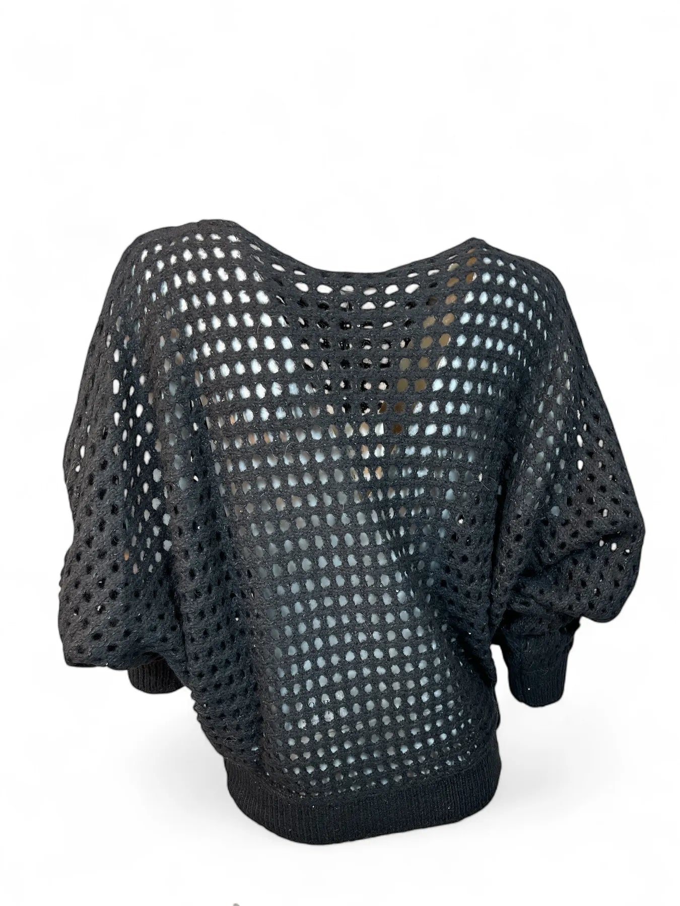 VICOLO 55081F STRICK PULLOVER MIT PAILLETTEN SCHWARZ