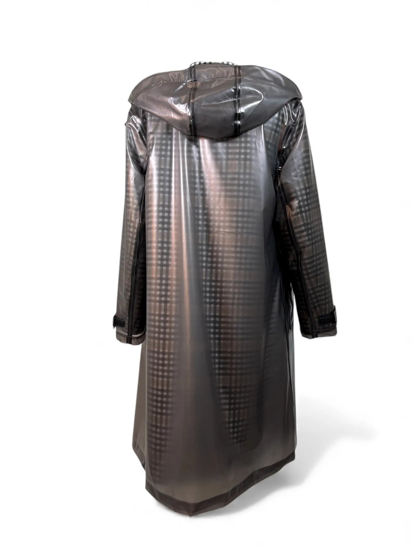 VICOLO TF0020  2-in-1 Mantel Wolle/Regenmantel Karomuster Braun