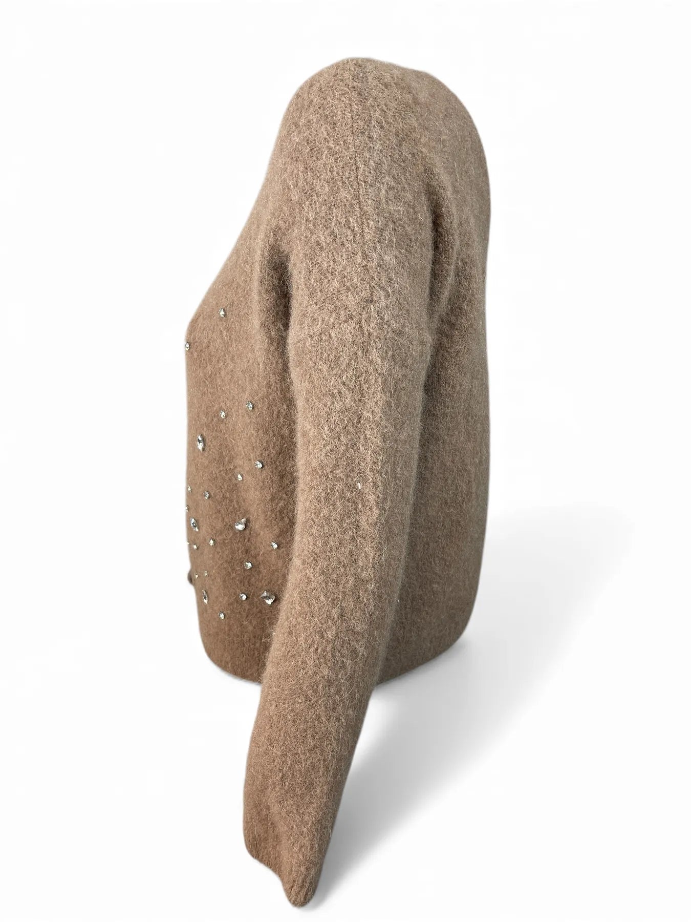 VICOLO 55050F DAMEN STRICKJACKE STRASS TABACCO