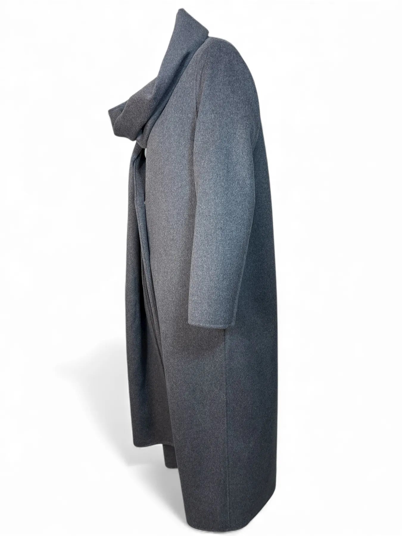 VICOLO TF0060 Wollmantel mit Schluppe Anthrazit