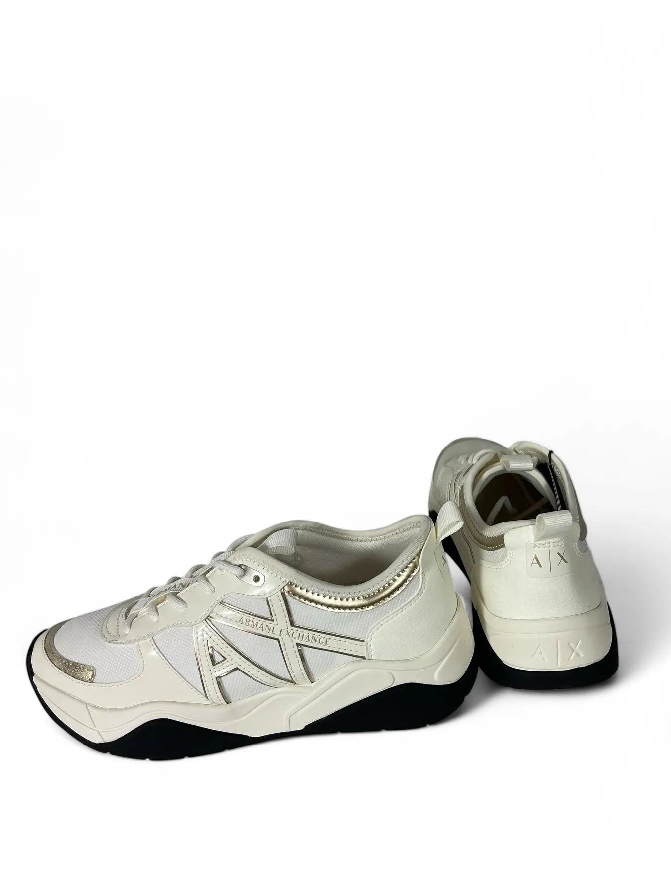 ARMANI XDX039 XV311 DAMEN SNEAKER OFF WHITE PALE GOLD MZ128