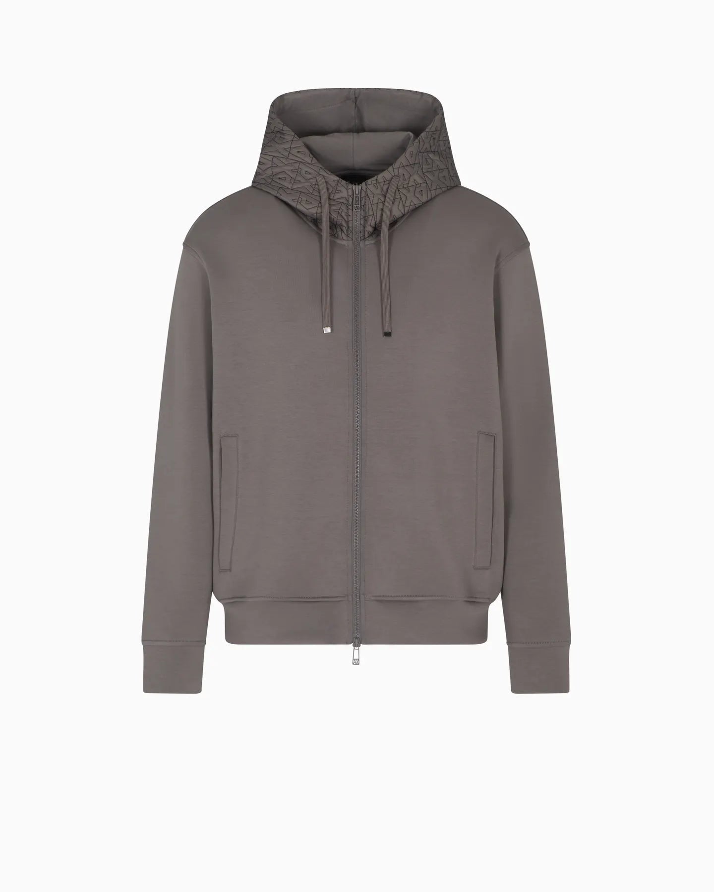 ARMANI XM001891 AF10818 HERREN HOODIE ZIP SWEATSHIRT DARK GULL GRAY