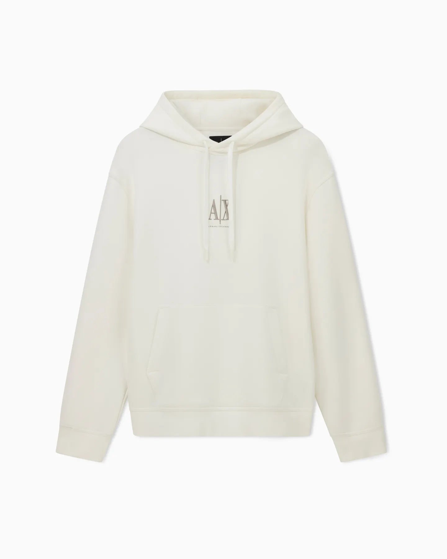 ARMANI XM000369 AF10818 HERREN PULLOVER HOODIE SWEATSHIRT OFF WHITE