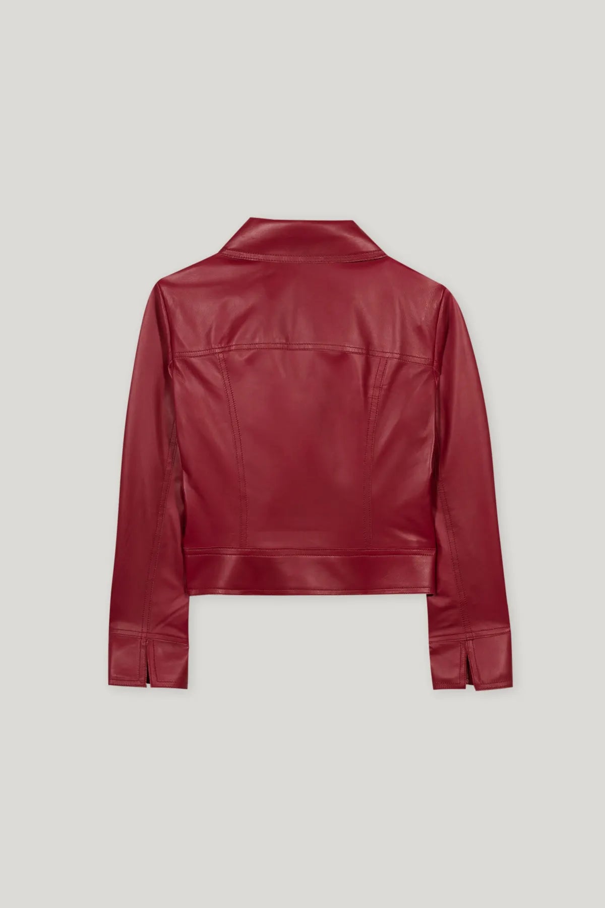 LUISA CERANO 428001/9809-0 Damen Bikerjacke Nappa Leder berry red