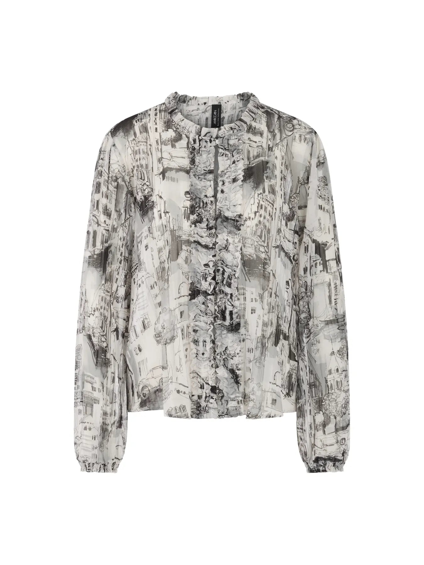 MARC CAIN ZC 51.22 W74 CITY-Print Bluse  Material smoke