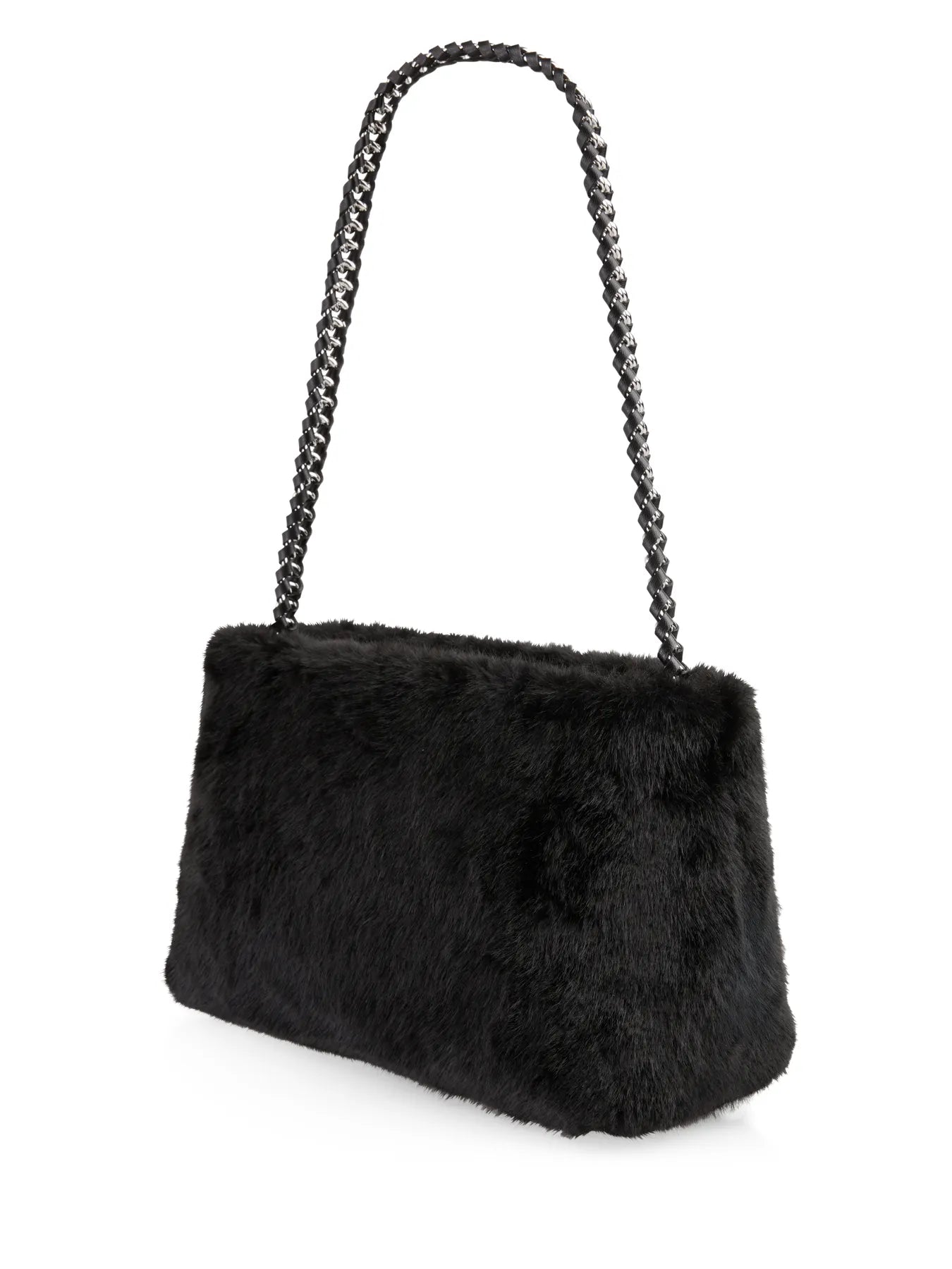 MARC CAIN ZC TI.07 Z19 Schultertasche aus Fake Fur Black