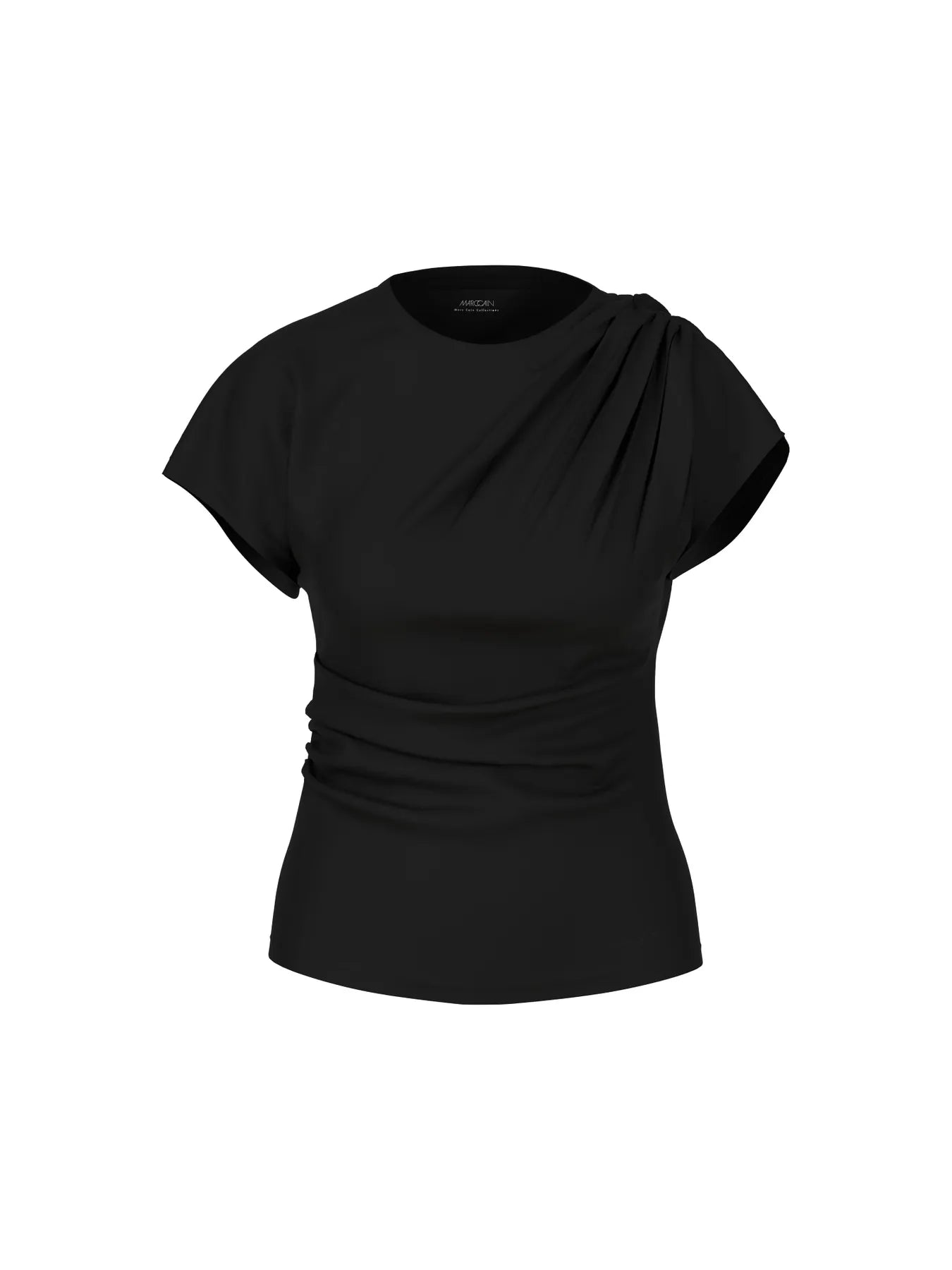 MARC CAIN ZC 48.19 J14  Damen T-Shirt mit Raffung
Black
