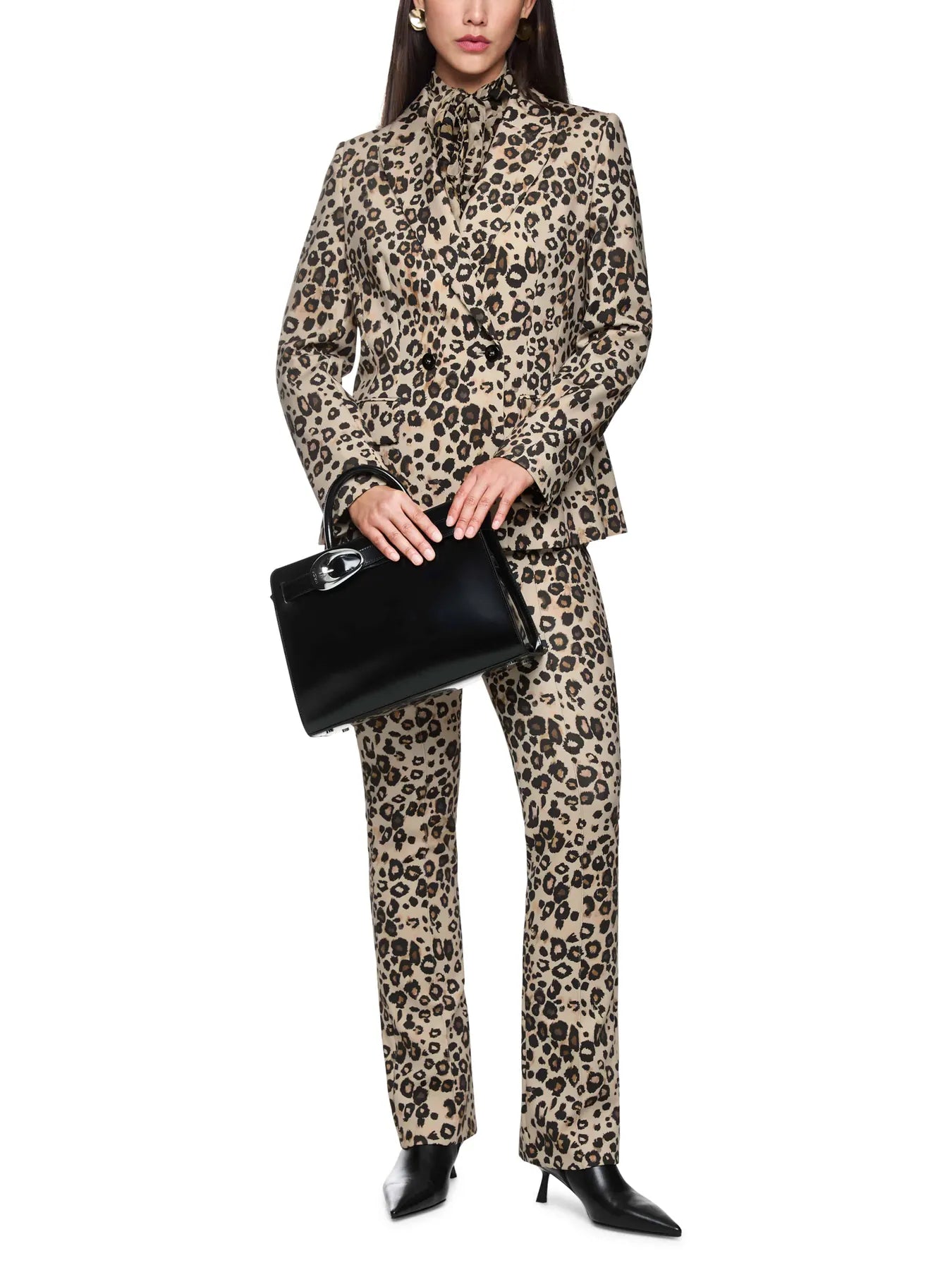 MARC CAIN ZC 34.08 J12 Leo-Print Blazer aus Scuba-Jersey