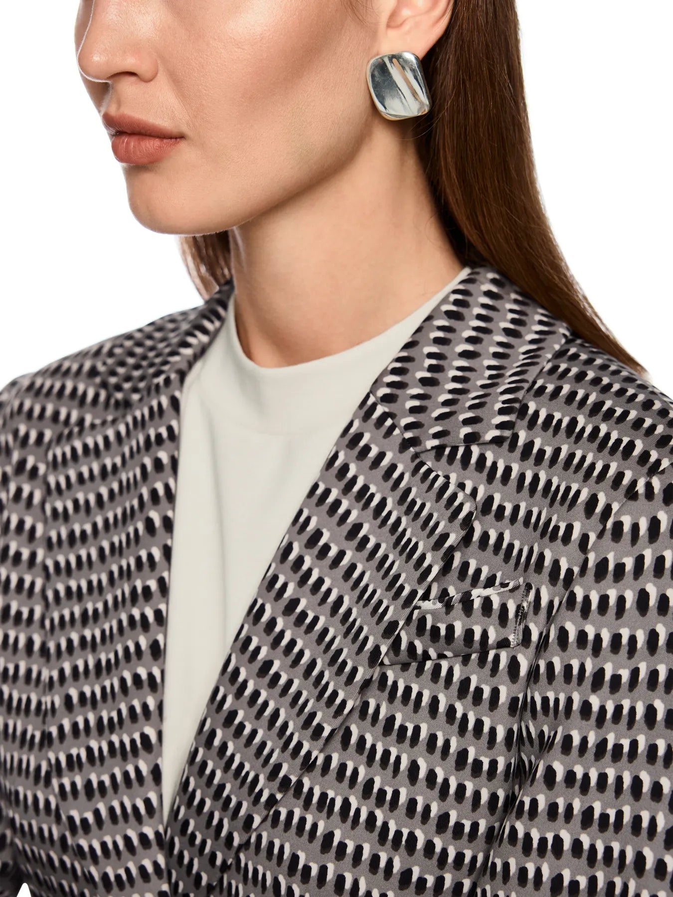 MARC CAIN ZC 34.15 J39 Taillierter Blazer aus Scubajersey Grau