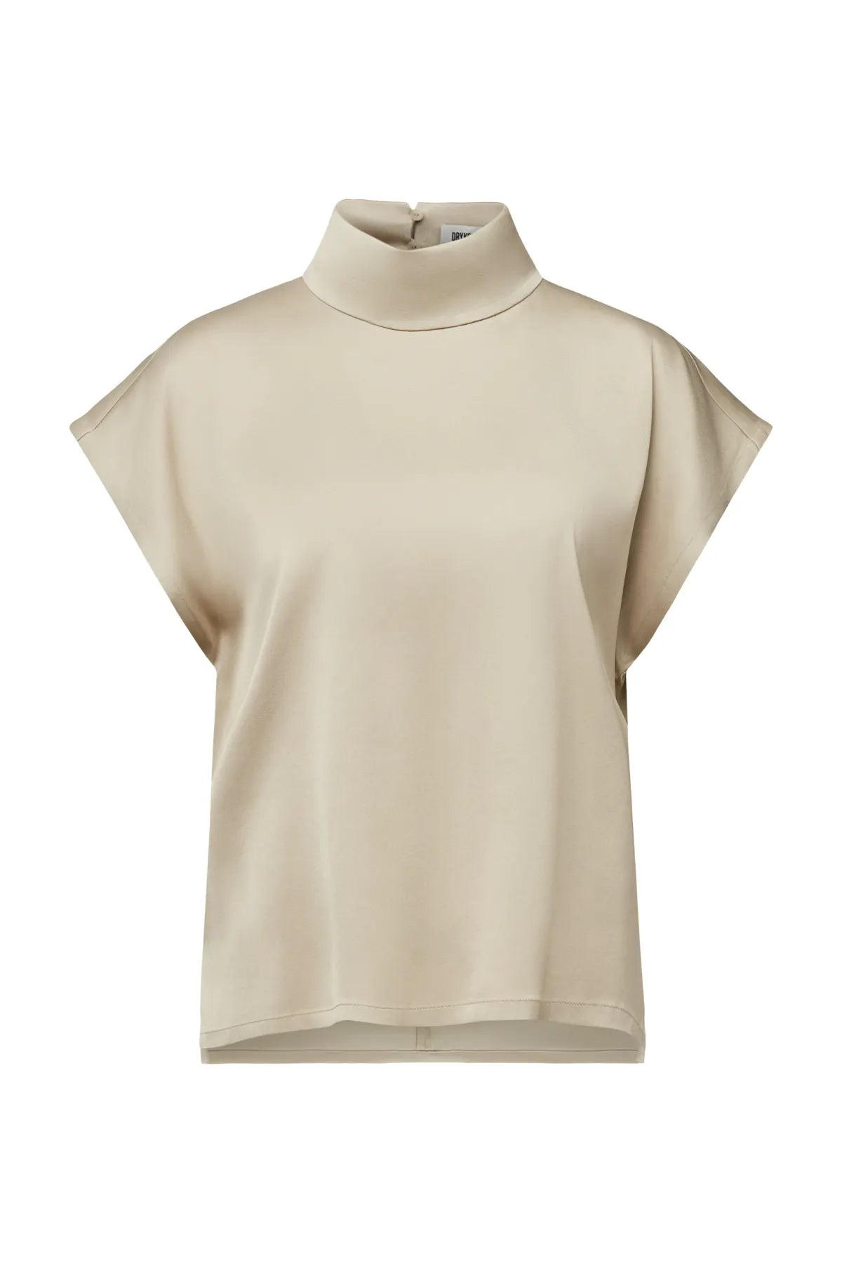 DRYKORN 130065 ALARIA_1 10 BLUSENSHIRT AUS SATIN HELLBRAUN 1702