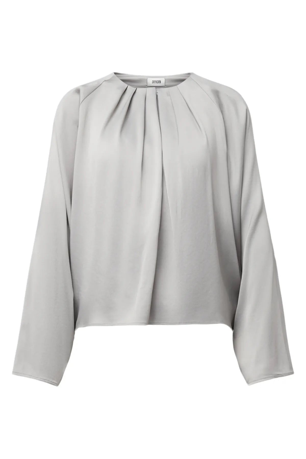 DRYKORN 130065 HARLEEN 10 BLUSENSHIRT SATIN GRAU 6502