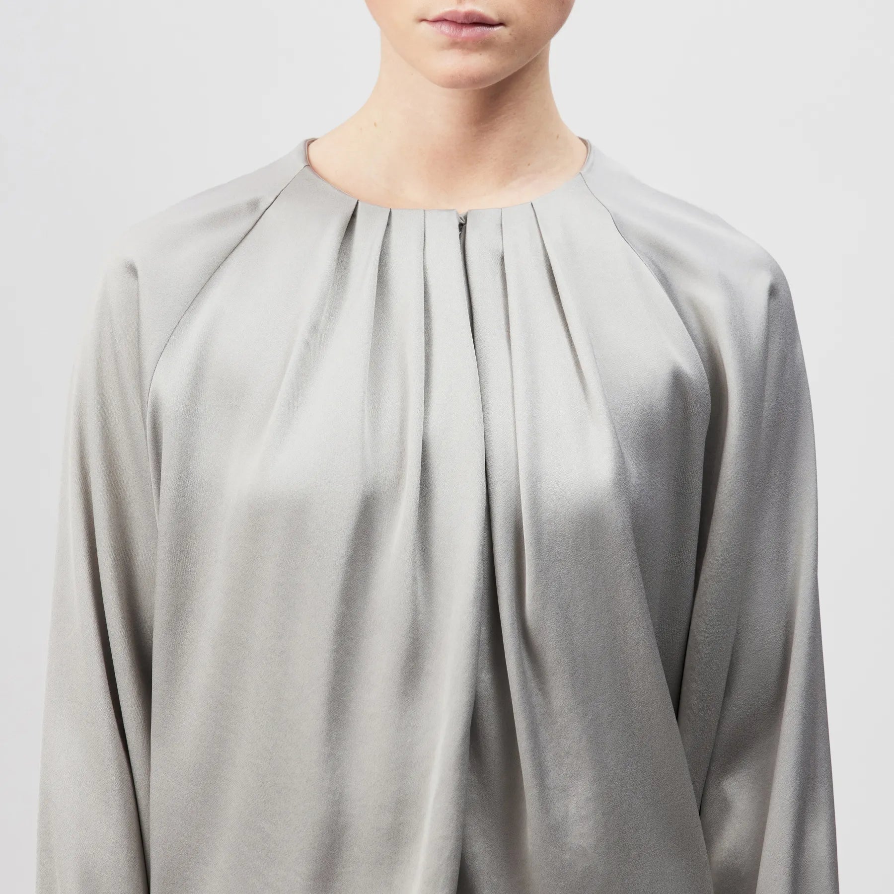 DRYKORN 130065 HARLEEN 10 BLUSENSHIRT SATIN GRAU 6502