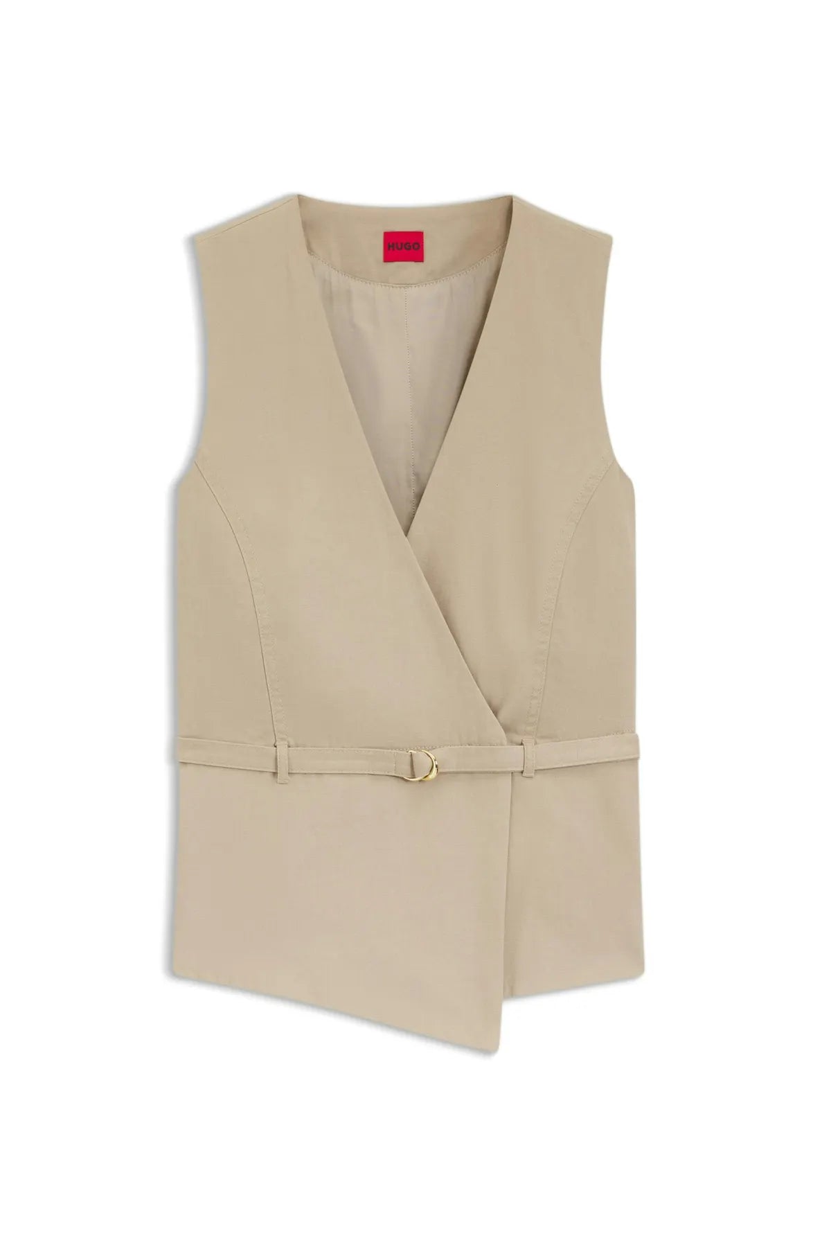 HUGO 50557199 Ahella-1-W Weste mit Gürtel Light/Pastel Brown