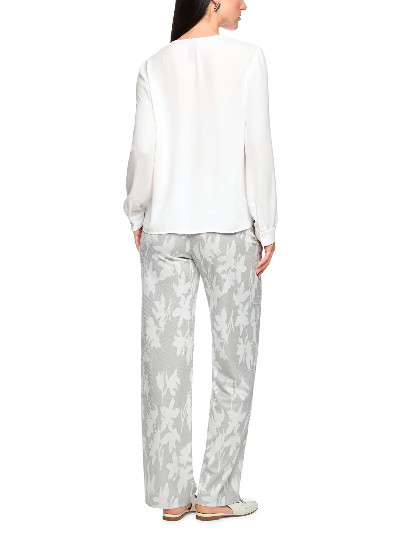 MARC CAIN AC 51.26 W90 Legere Bluse mit verdeckter Knopfleiste Weiß