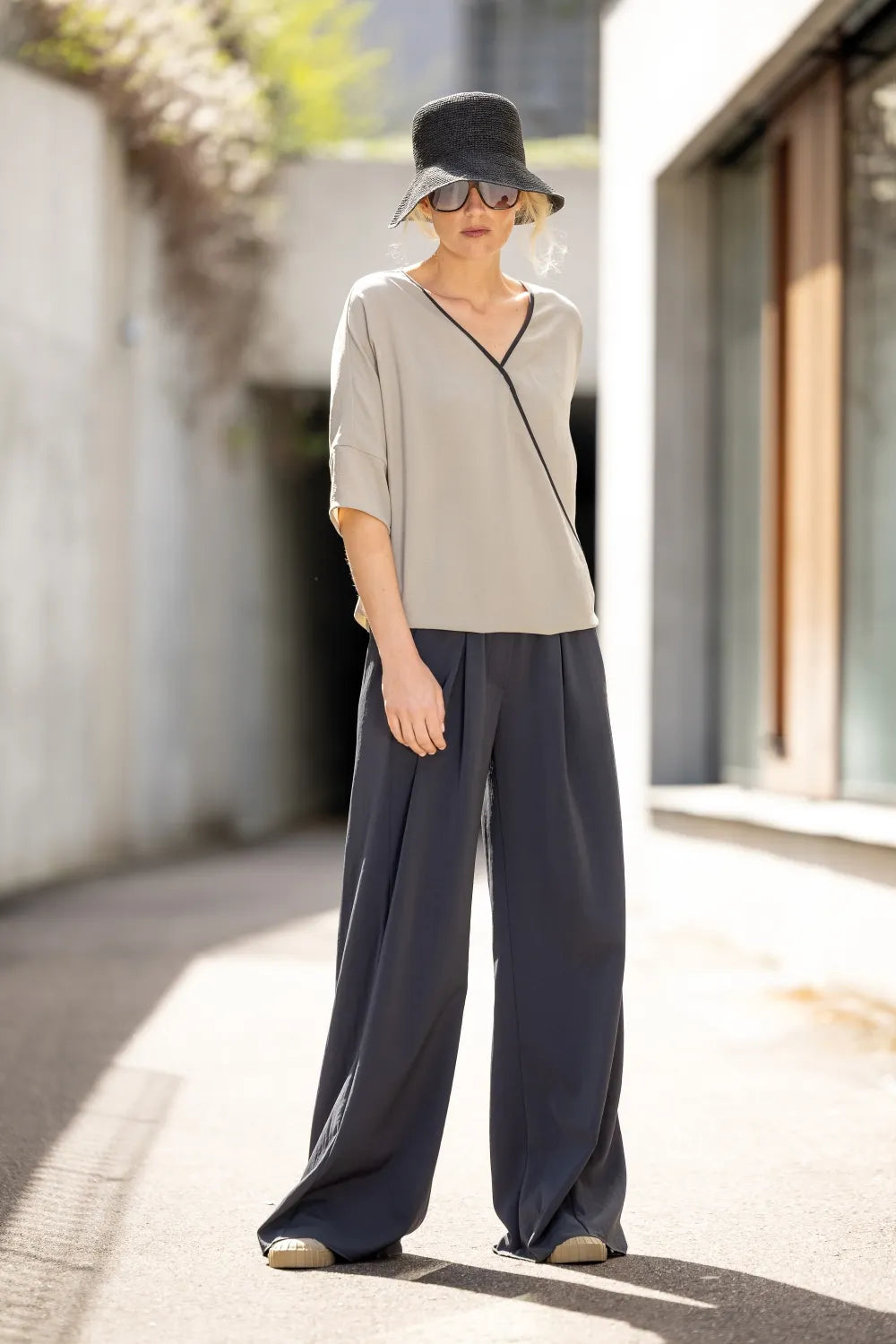 ANIA SCHIERHOLT HO3287/55  HOSE ANTHRAZIT PEPPER