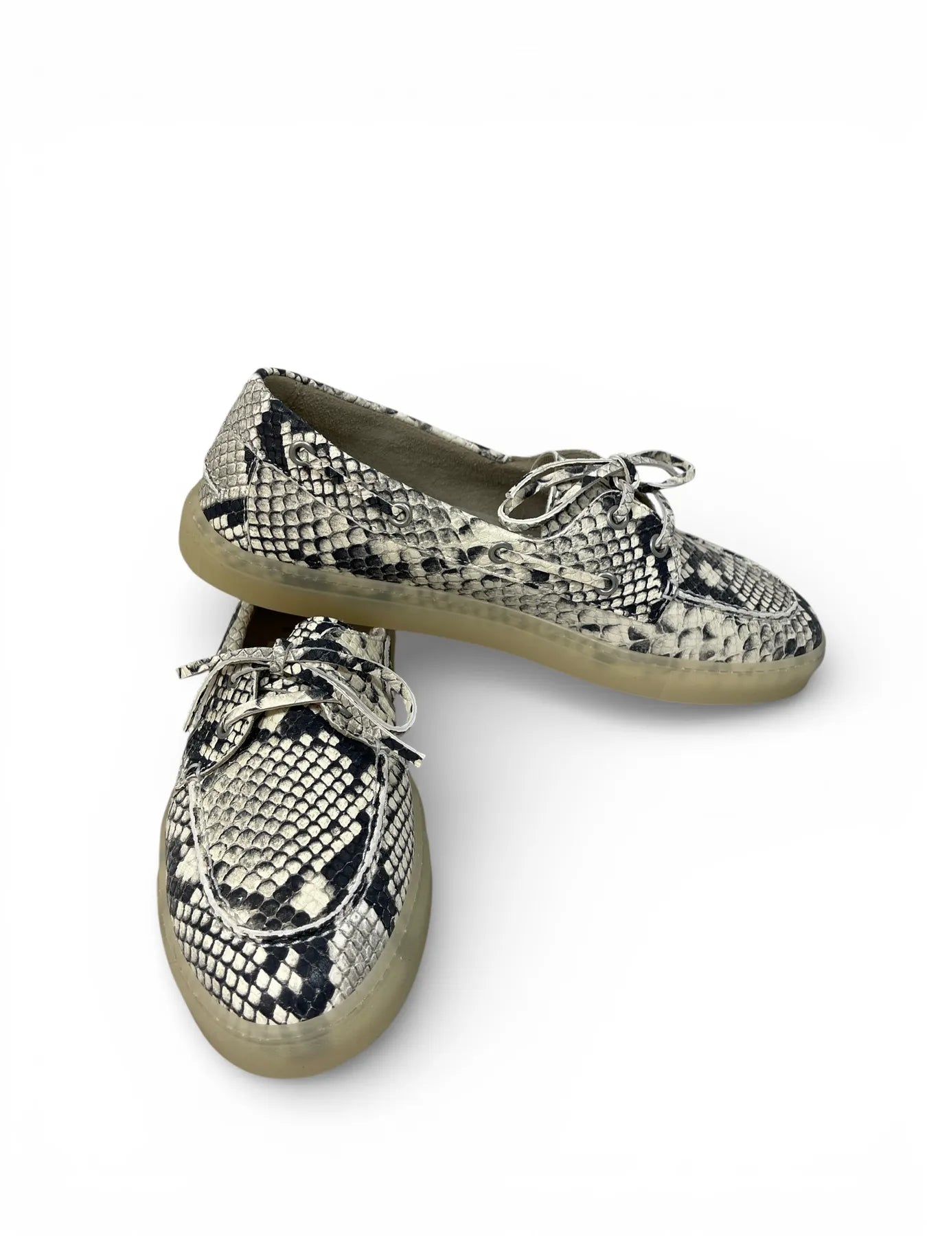 COPENHAGEN CPH160 LEATHER  LOAFER IM BOOTSSTIL SNAKE BEIGE CREAM