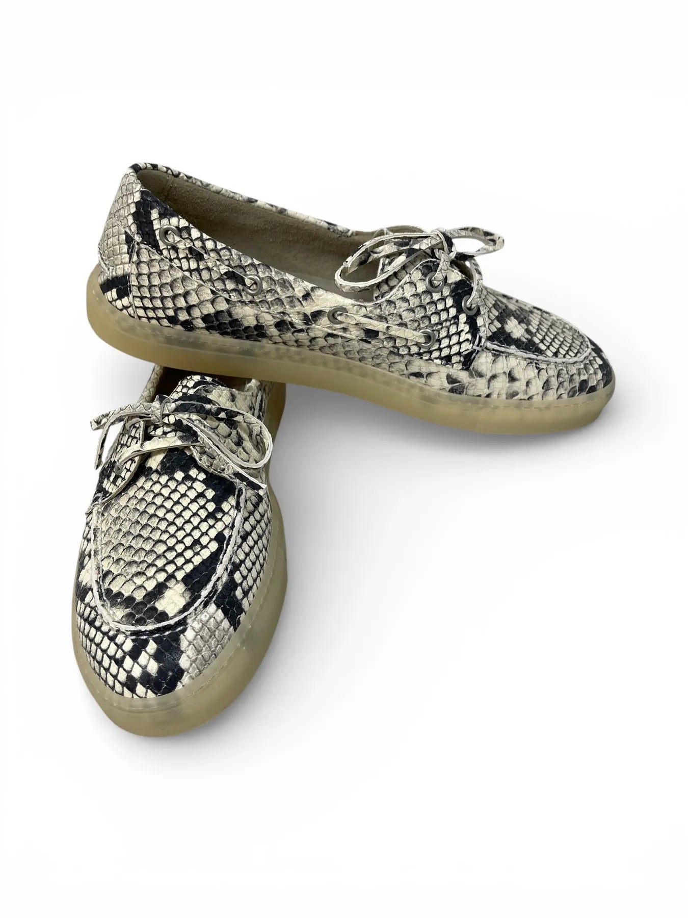 COPENHAGEN CPH160 LEATHER  LOAFER IM BOOTSSTIL SNAKE BEIGE CREAM