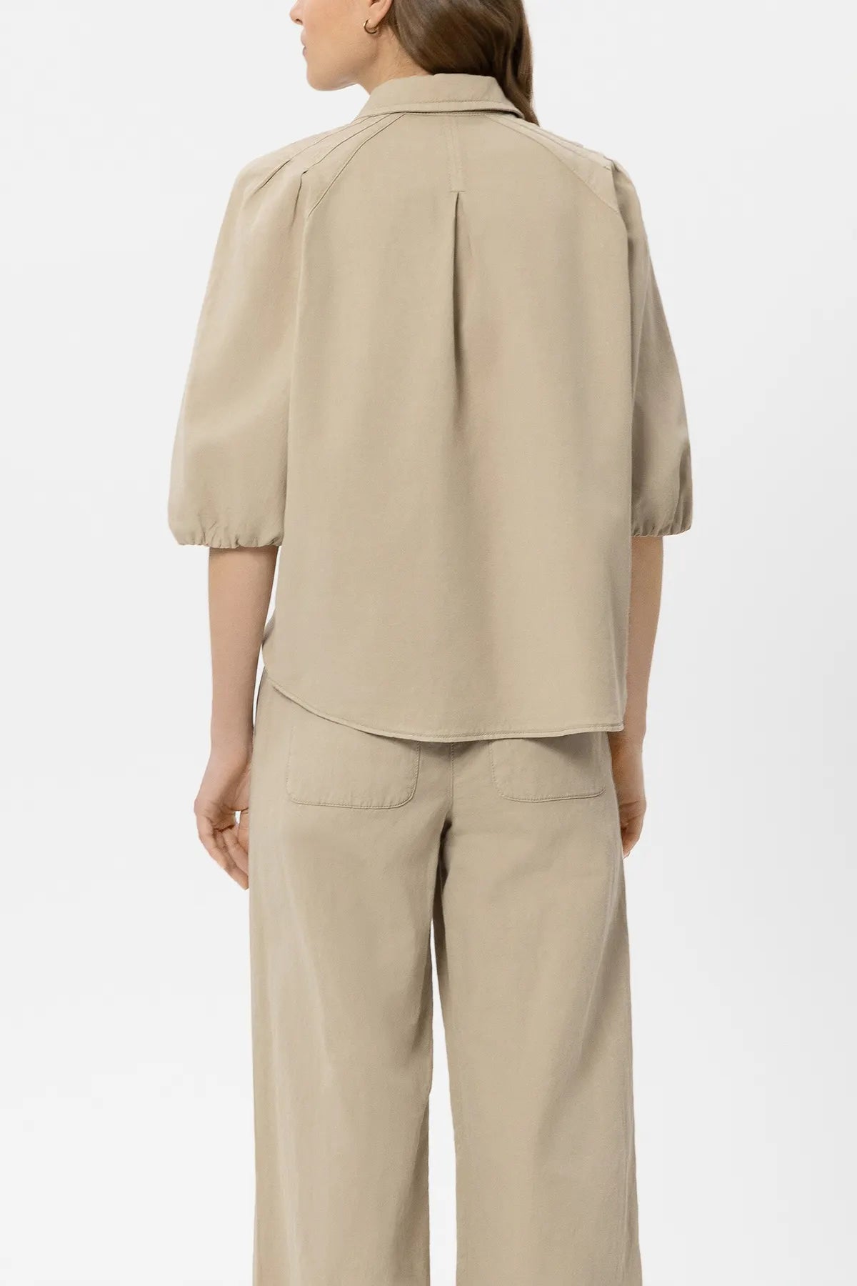 LUISA CERANO 238685/3716-0 Bluse aus Leinen-Mix sand